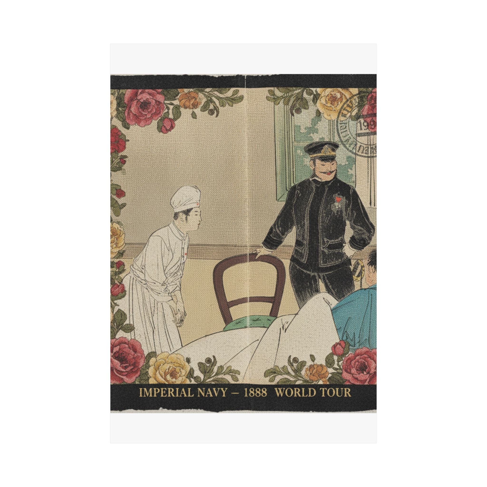 Vintage Bootleg — The Torpedo Officer (Suirai Shikan), Frontispiece Illustration From The Literary — Matte Poster