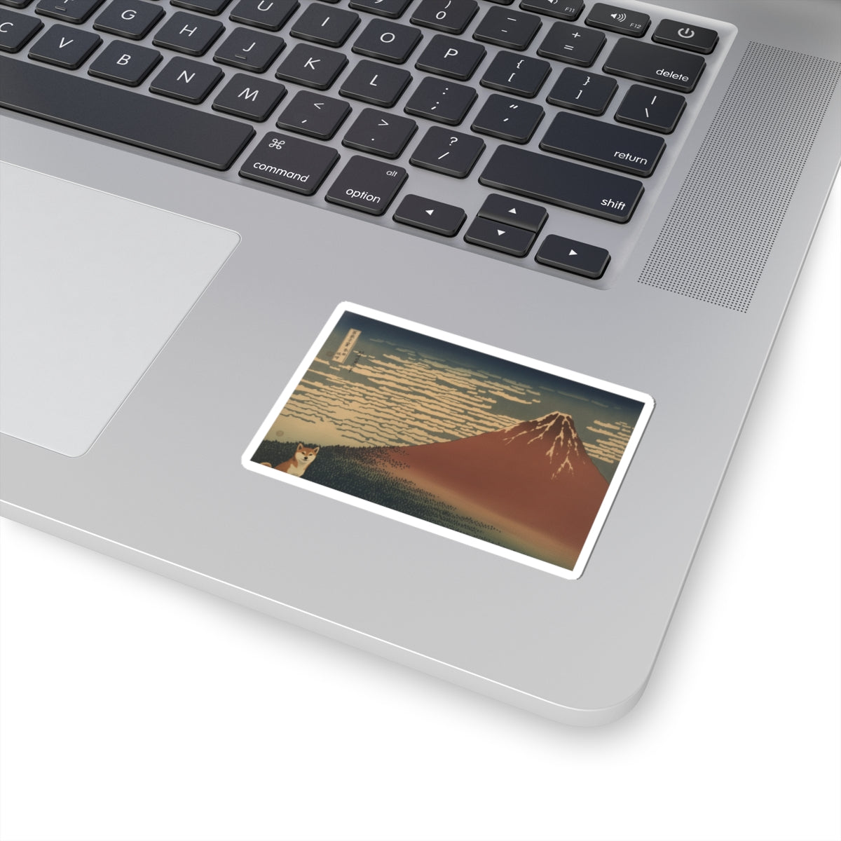 Scenic Nature — South Wind, Clear Sky (Gaifū Kaisei), Also Known As Red Fuji, From The Series Th — Kiss-Cut Sticker
