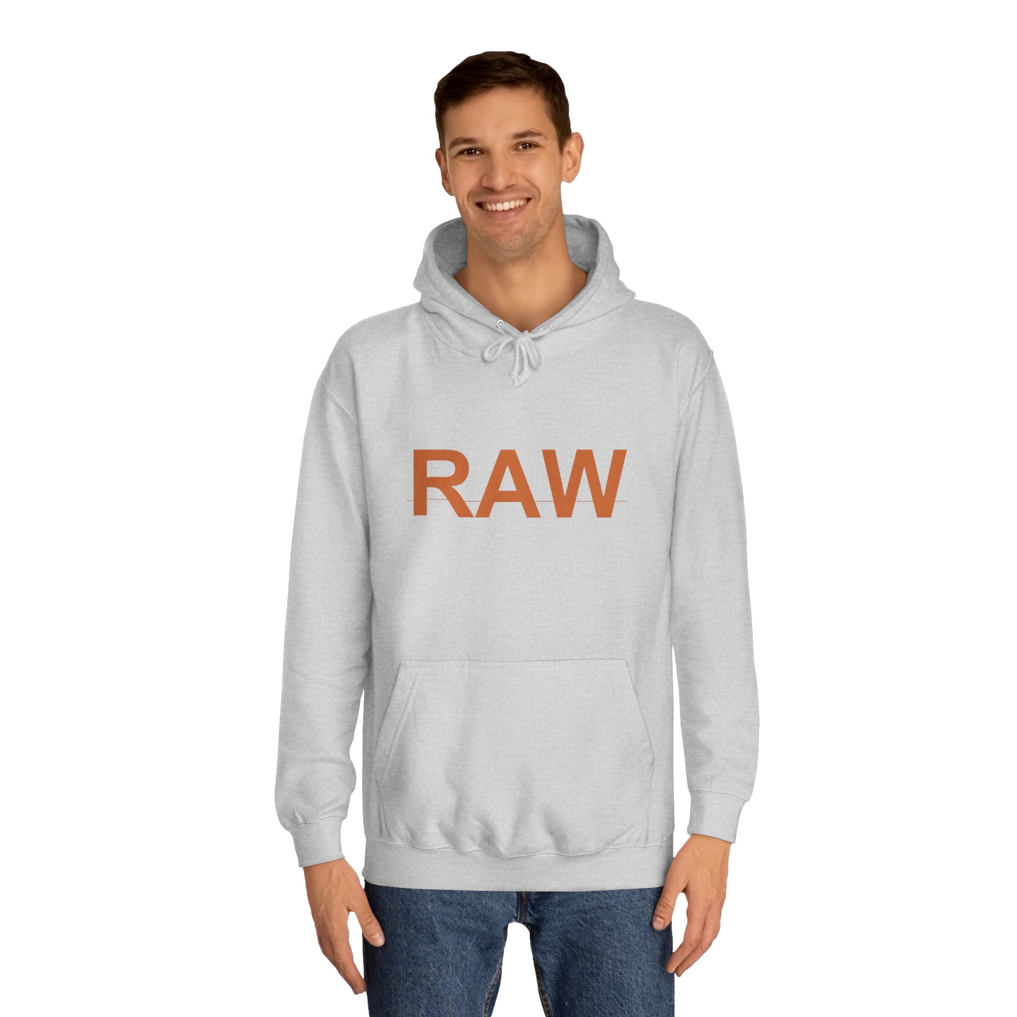 RAW Rust Block Letter Statement Pullover Hoodie