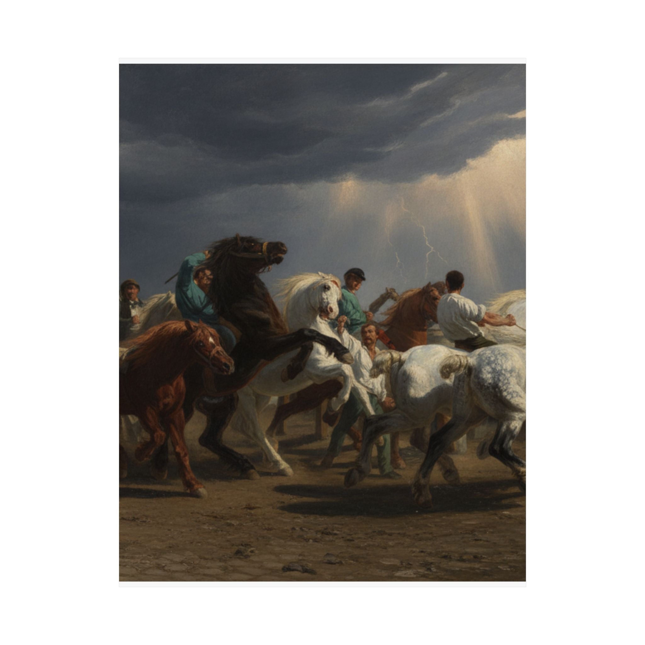 Dramatic Storm — Horse — Matte Poster