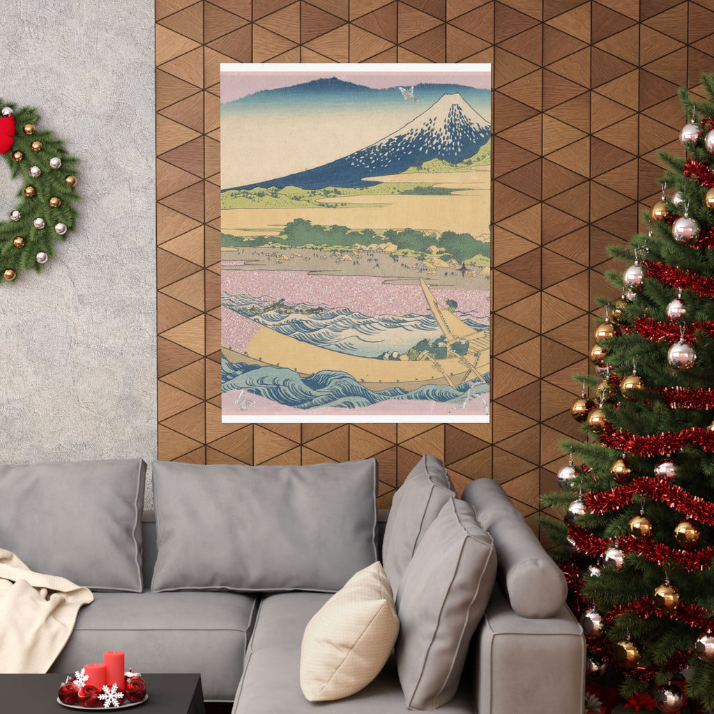Scenic Nature — Tago Bay Near Ejiri On The Tōkaidō (Tōkaidō Ejiri Tago No Ura Ryaku Zu), From Th — Matte Poster