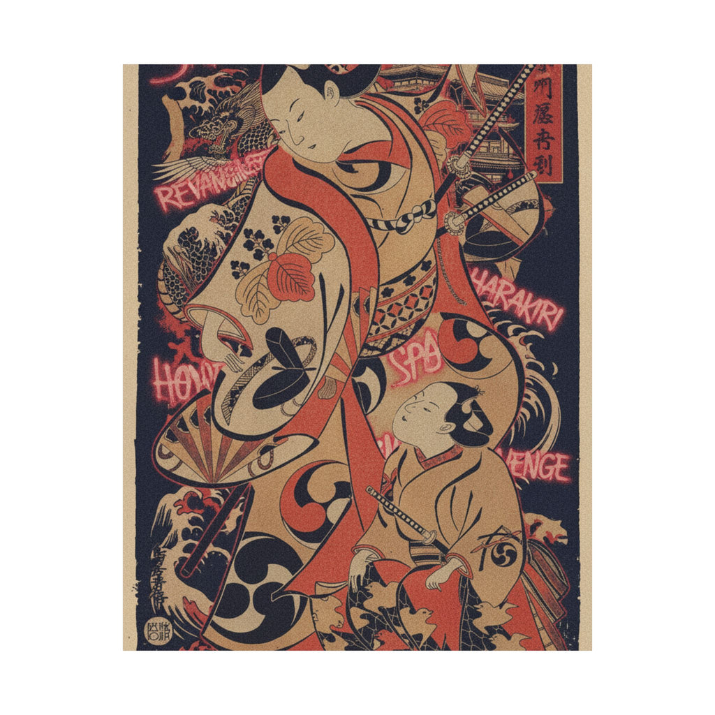 Japanese Street — The Actor Yoshizawa Ayame As A Samurai — Matte Poster