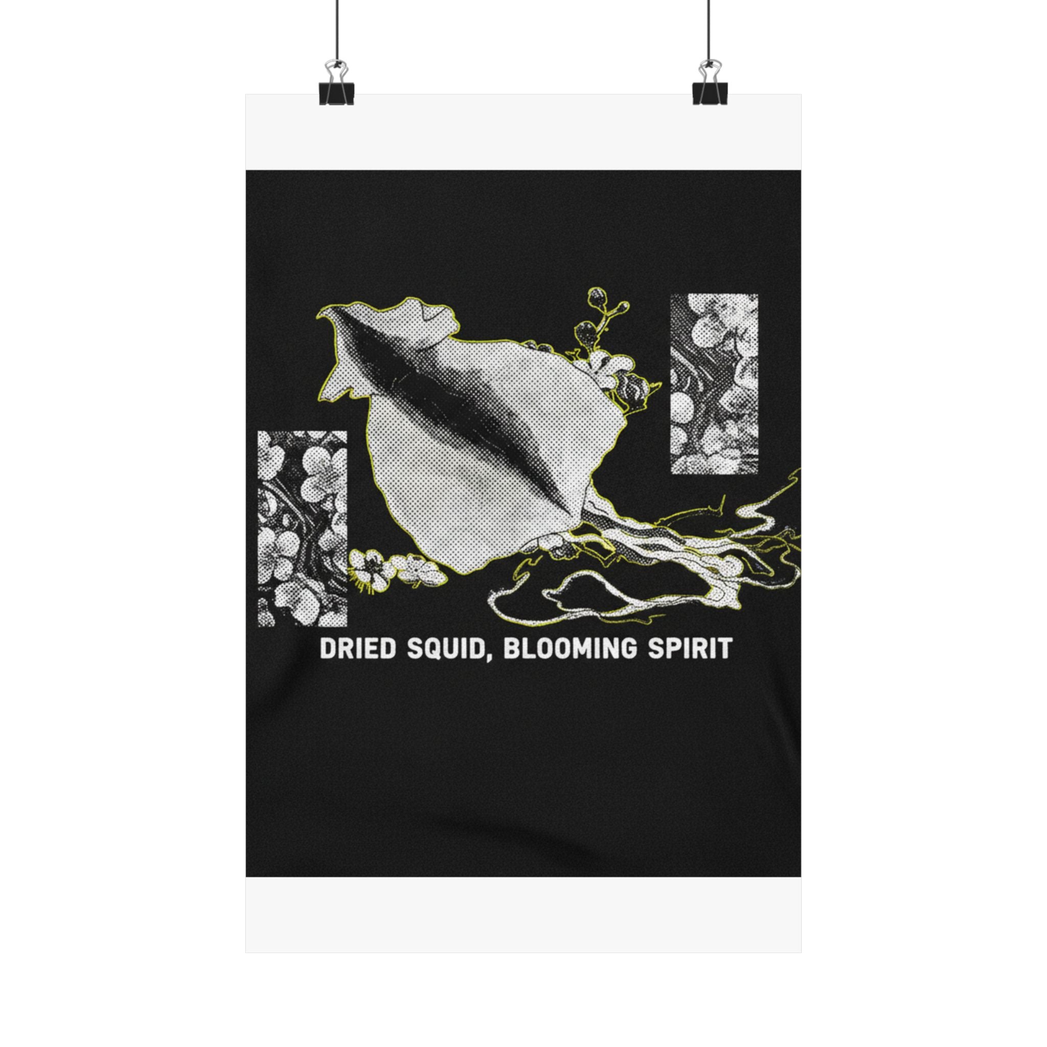 Streetwear Collage — Dried Cuttle-Fish And Plum Blossoms — Matte Poster