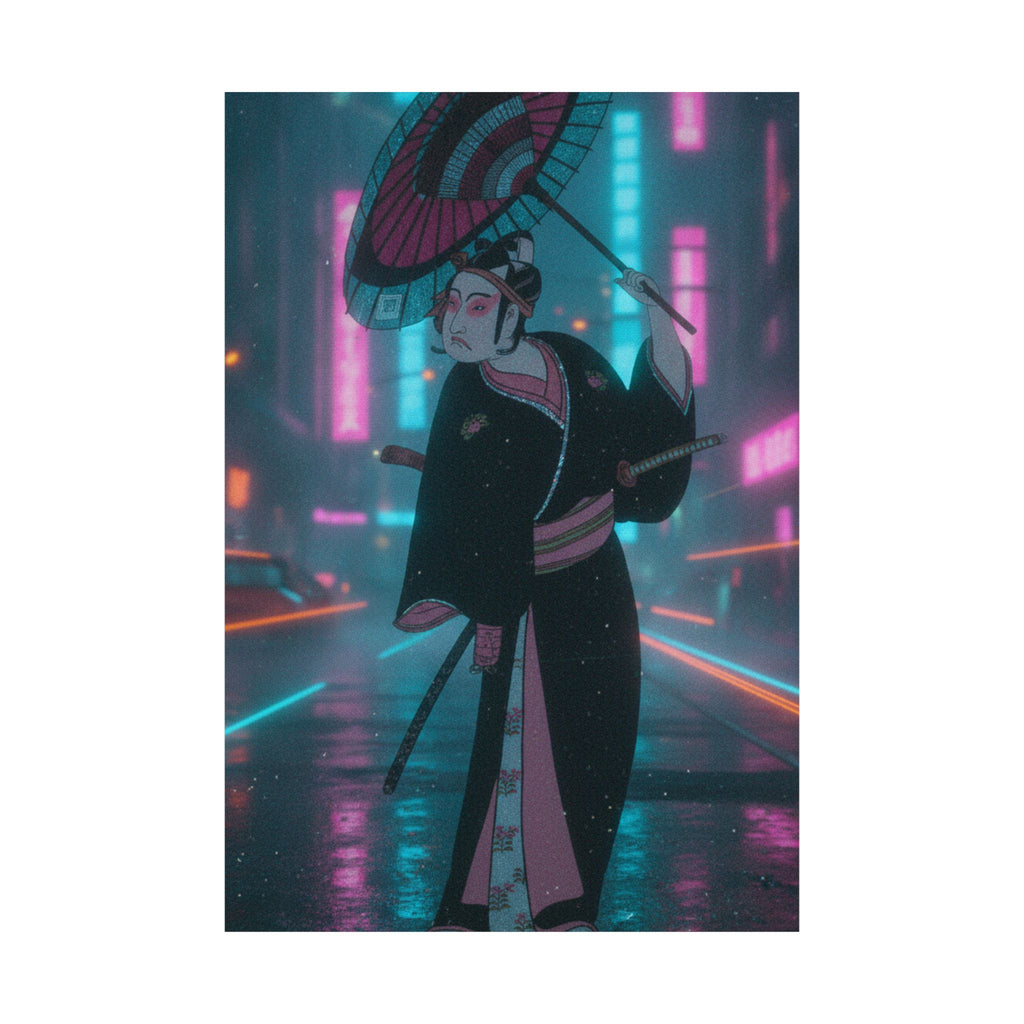 Neon Noir — The Third Ichikawa Yaozo In The Role Of The Otokodate Sukeroku — Matte Poster