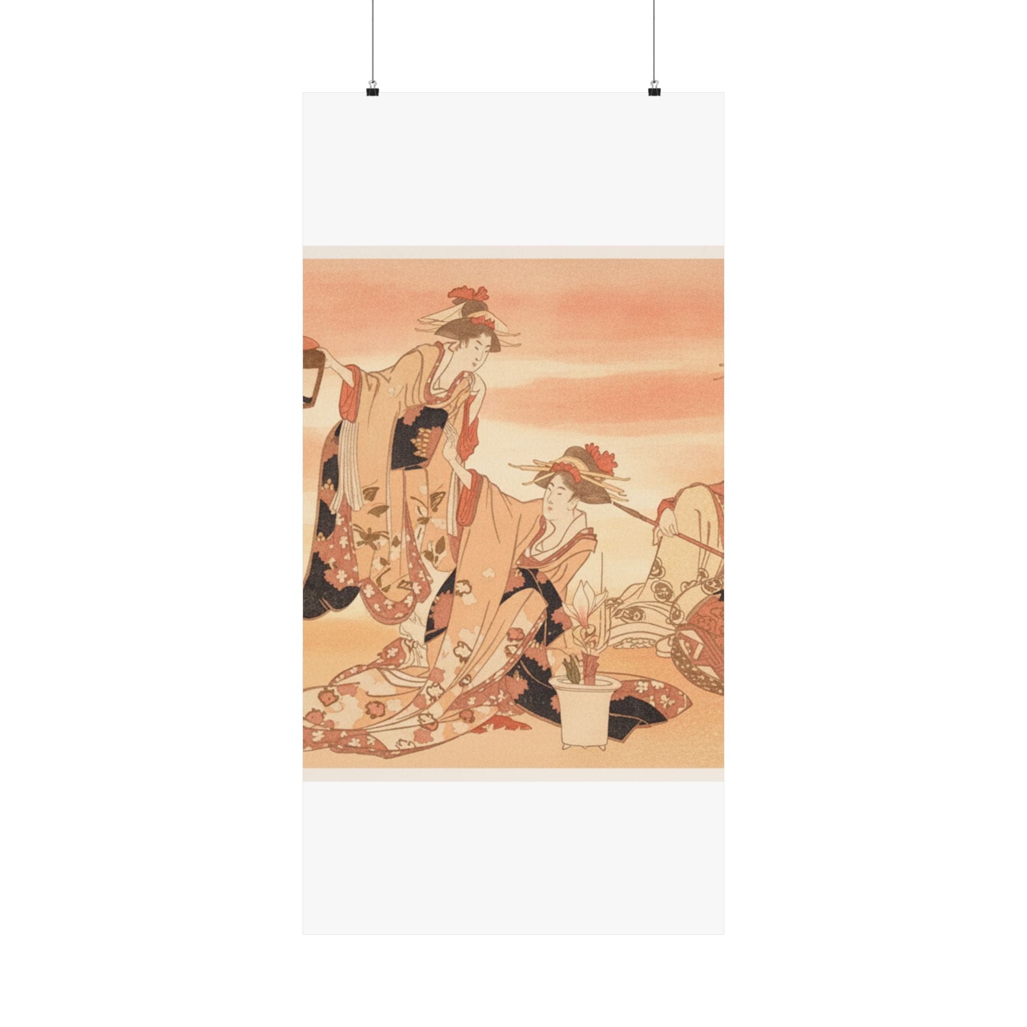 Southern Sunset — Three Young Ladies Visiting Together — Matte Poster