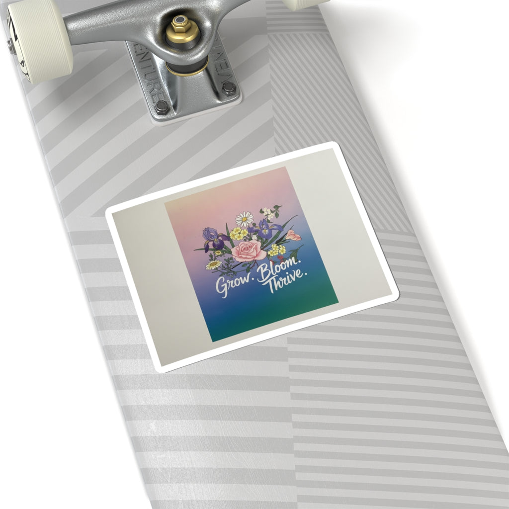 Affirmation — Rose, Iris, Primrose And Daisy — Kiss-Cut Sticker