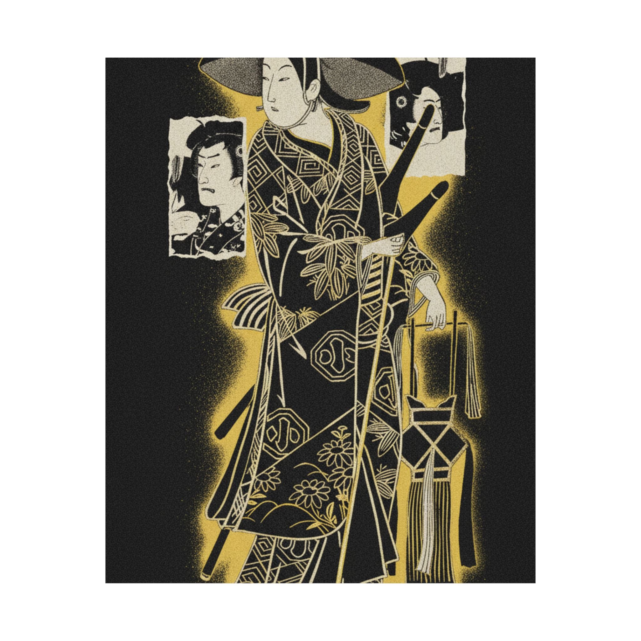 Streetwear Collage — The Actor, Arashi Otohachi, 1695–1769 In An Unidentified Role — Matte Poster