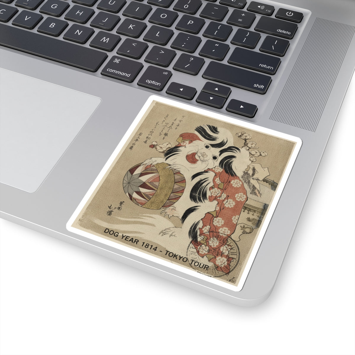 Vintage Bootleg — Surimono Calendar For The Dog Year, 1814 — Kiss-Cut Sticker