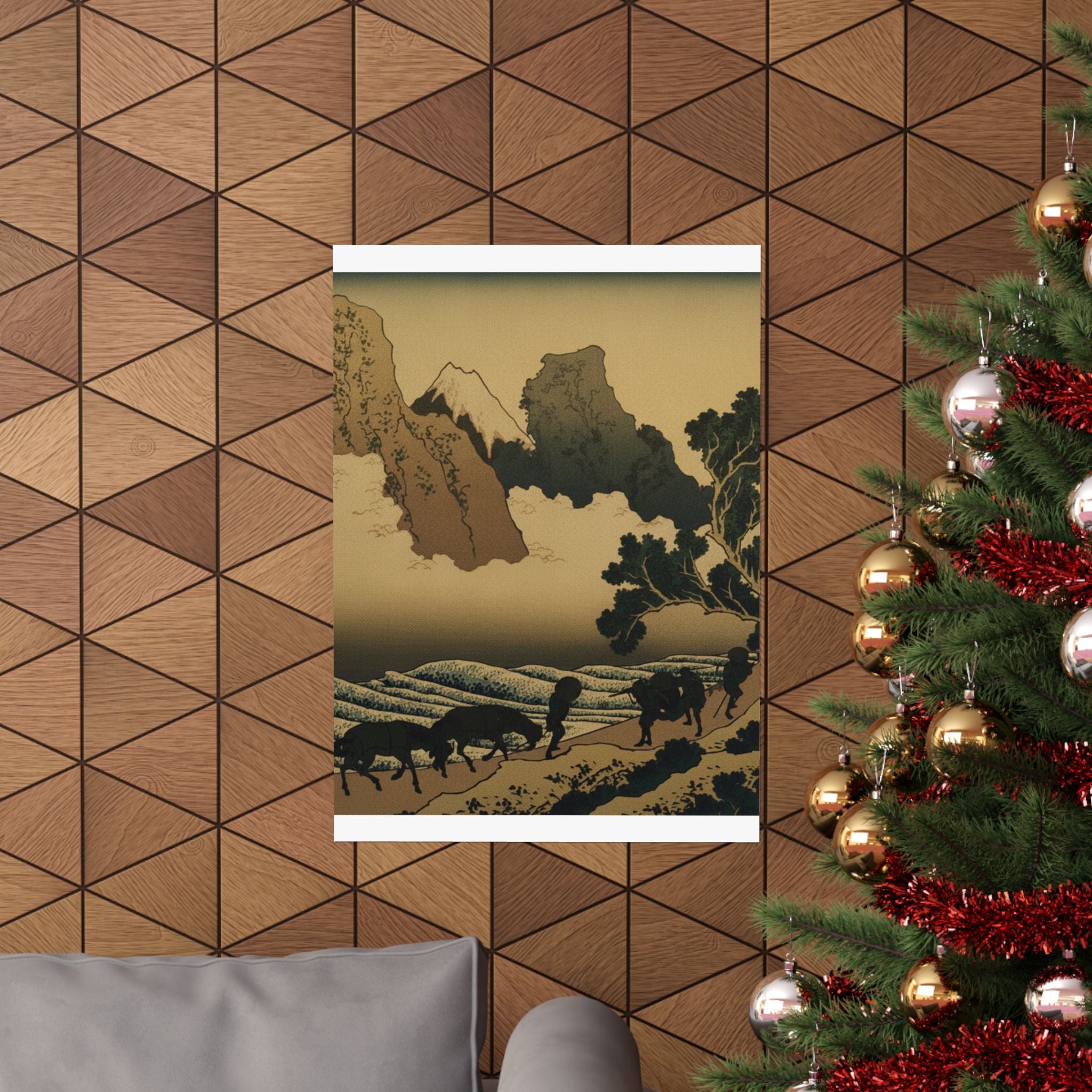 Scenic Nature — View From The Other Side Of Fuji From The Minobu River (Minobugawa Ura Fuji), Fr — Matte Poster
