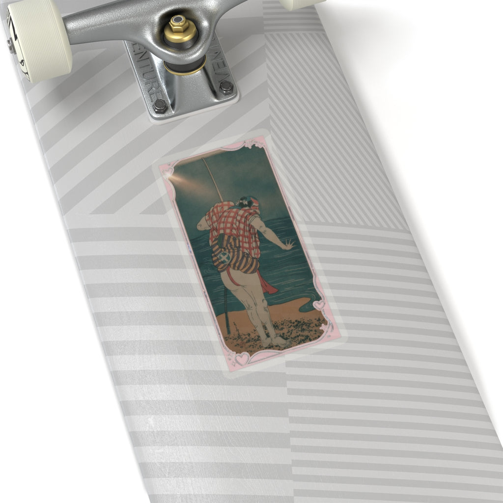 Cinematic — The Actor Otani Hiroemon Iii As Man Ready To Wade Into The Sea With A Drawn Swor — Kiss-Cut Sticker