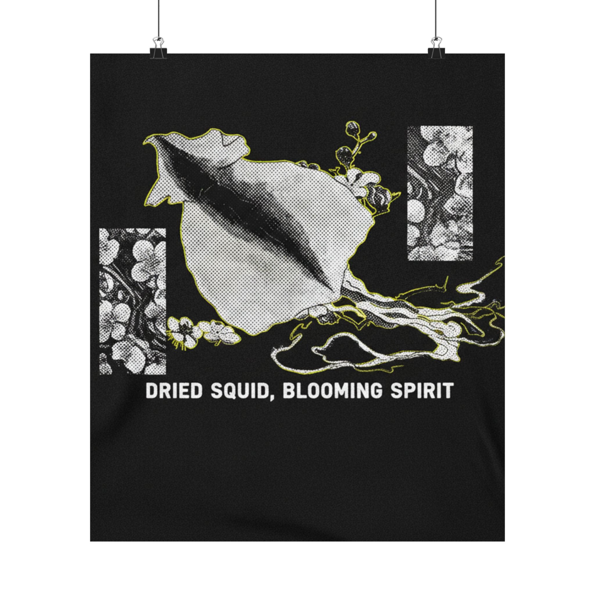 Streetwear Collage — Dried Cuttle-Fish And Plum Blossoms — Matte Poster