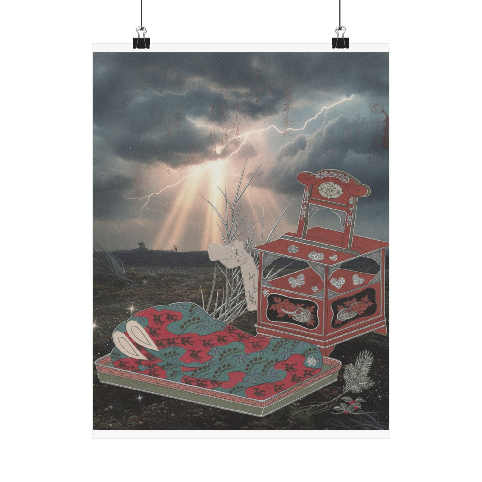 Dramatic Storm — Cabinet For The Toilet And Bed-Clothes — Matte Poster