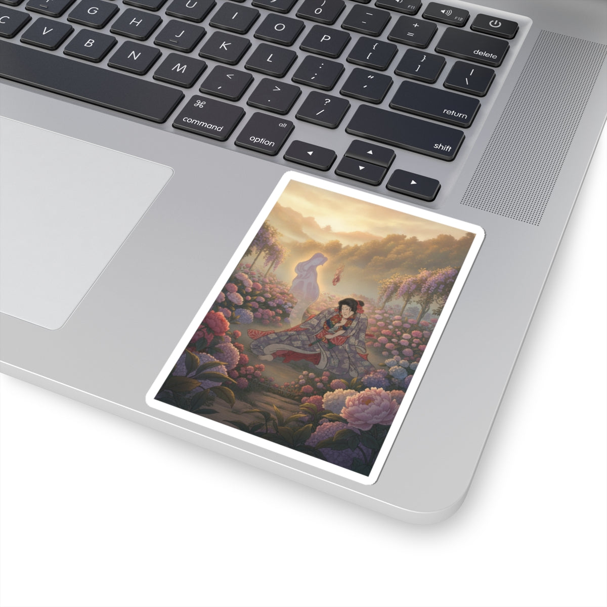 Scenic Nature — Toriyama Akinari Terutada With Ghost; (The Lavender Chapter) — Kiss-Cut Sticker