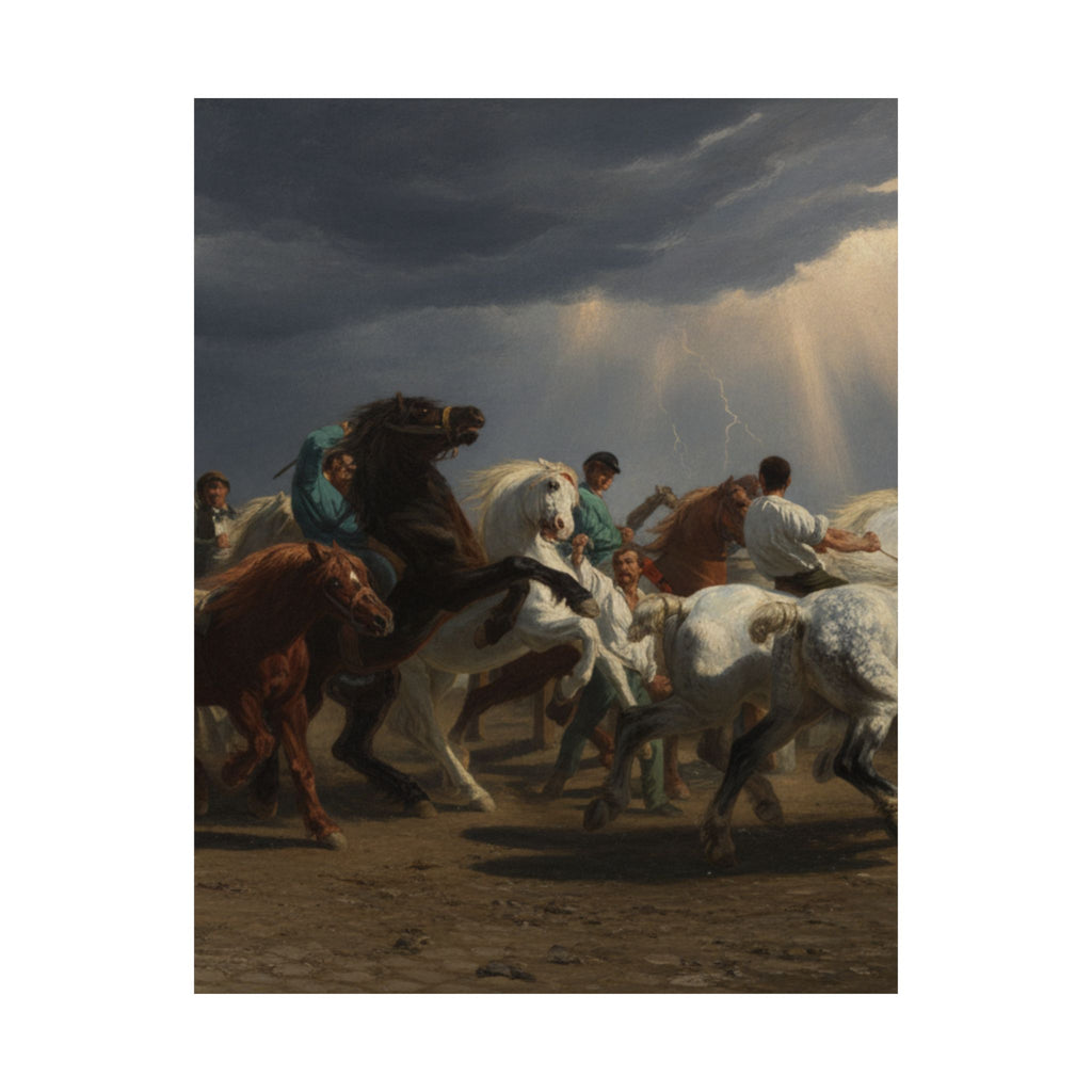 Dramatic Storm — Horse — Matte Poster