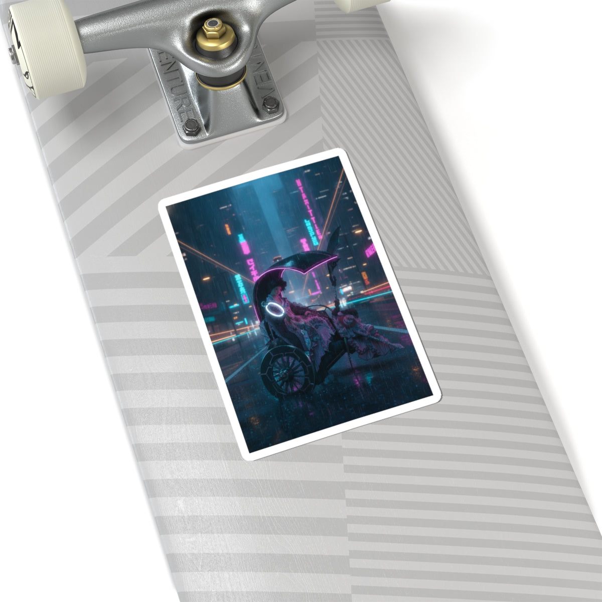 Neon Noir — Lady In A Chariot — Kiss-Cut Sticker