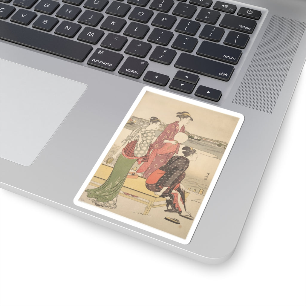 Watercolor — Evening On The Banks Of The Sumida River — Kiss-Cut Sticker