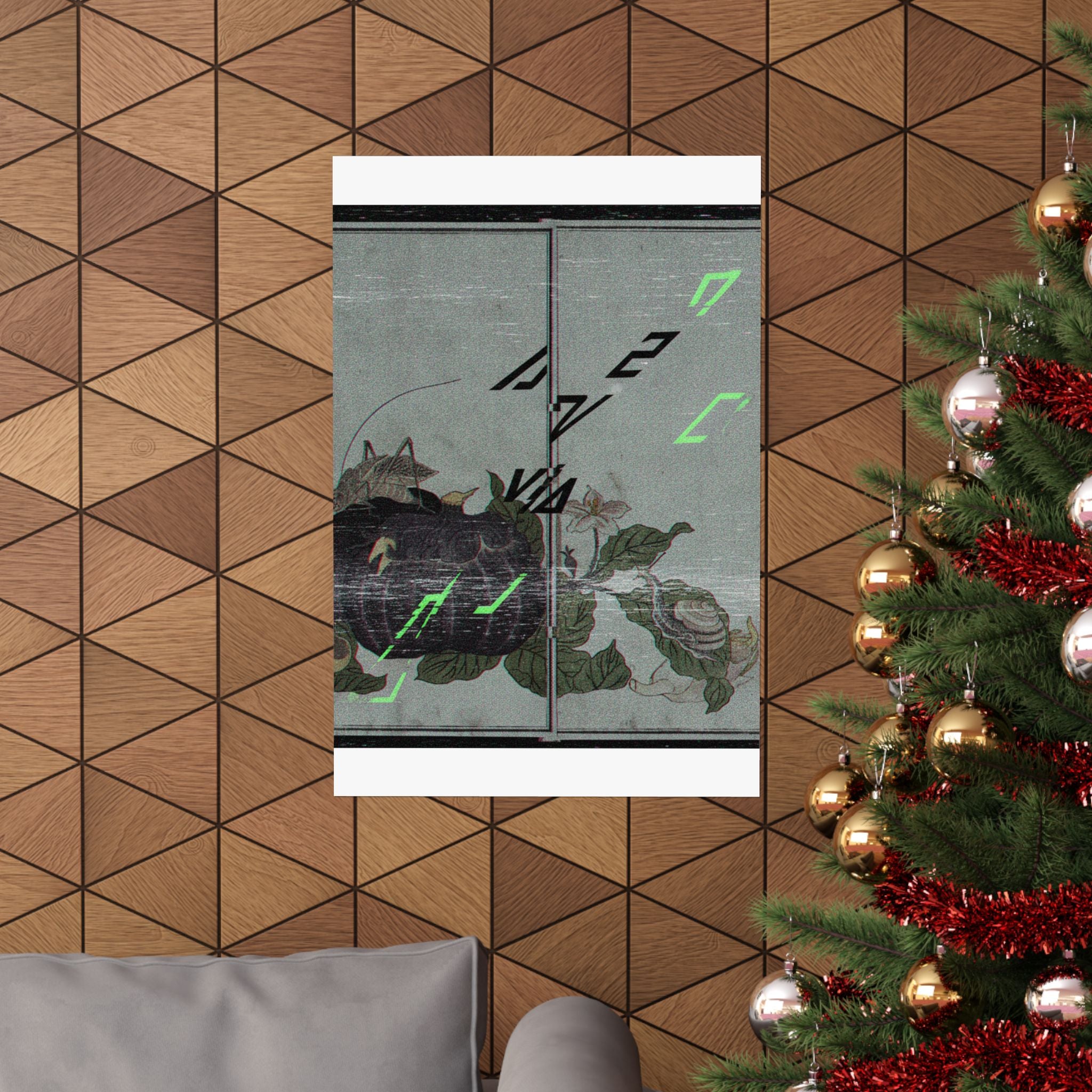Glitch Culture — Land Snail (Katatsumuri); Giant Katydid (Kutsuwamushi), From The Picture Book Of — Matte Poster
