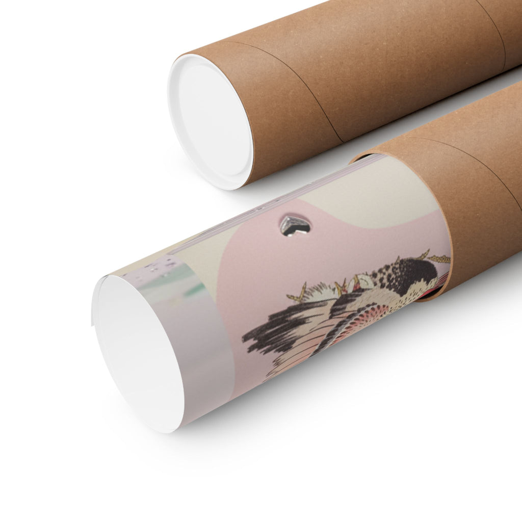 Product Marketing — Rooster, Hen And Chicken With Spiderwort — Matte Poster