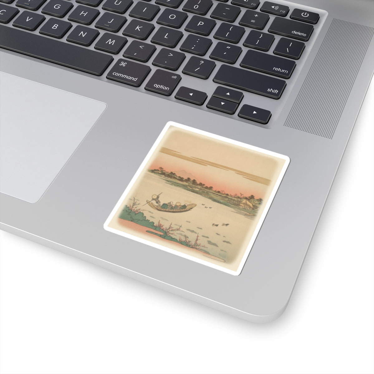 Southern Sunset — Boat Ferrying Across River — Kiss-Cut Sticker