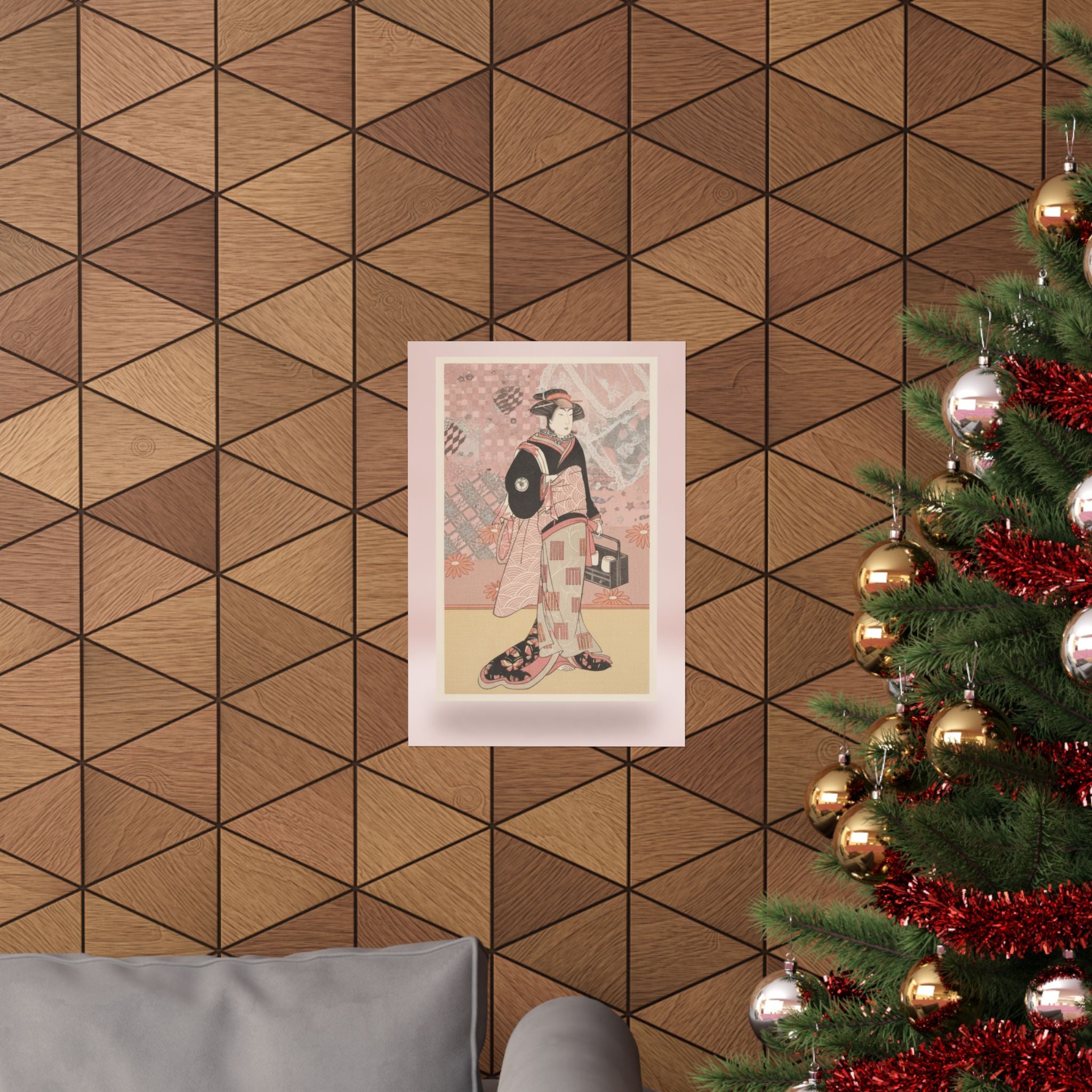Product Marketing — The Actor Iwai Hanshiro Iv As A Woman In A Black Kimono — Matte Poster