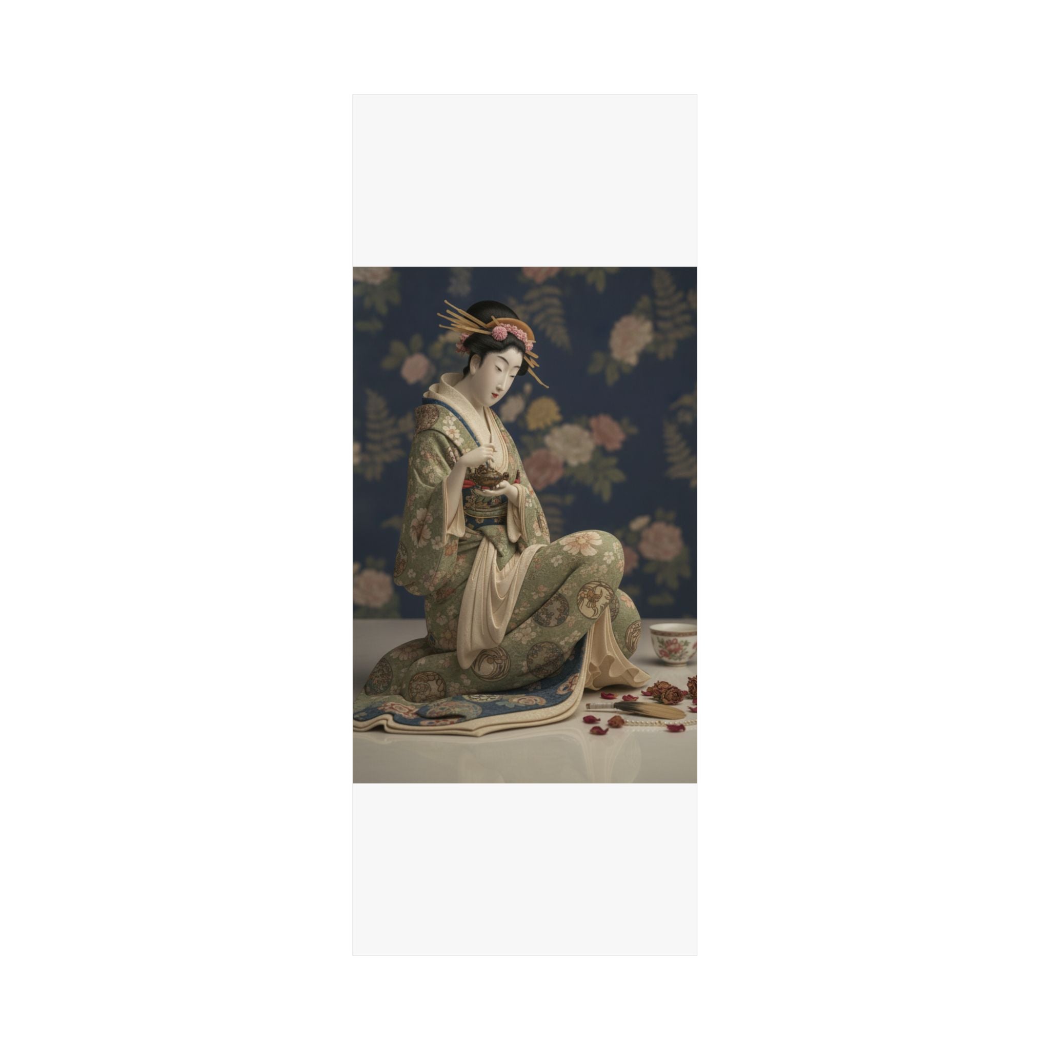 Product Marketing — Konosato Of Takeya Seated, Holding An Incense Burner — Matte Poster