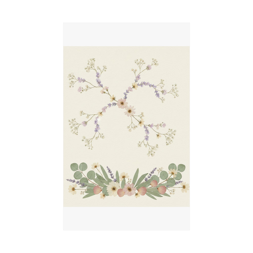 Pressed Lavender & Eucalyptus Garland Matte Poster