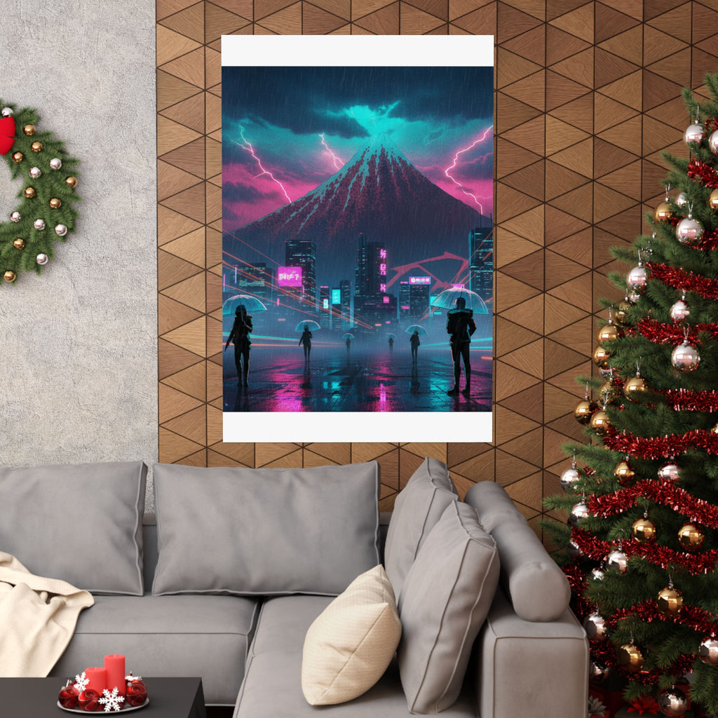 Neon Noir — Storm Below Mount Fuji (Sanka No Haku U), From The Series Thirty-Six Views Of Mo — Matte Poster