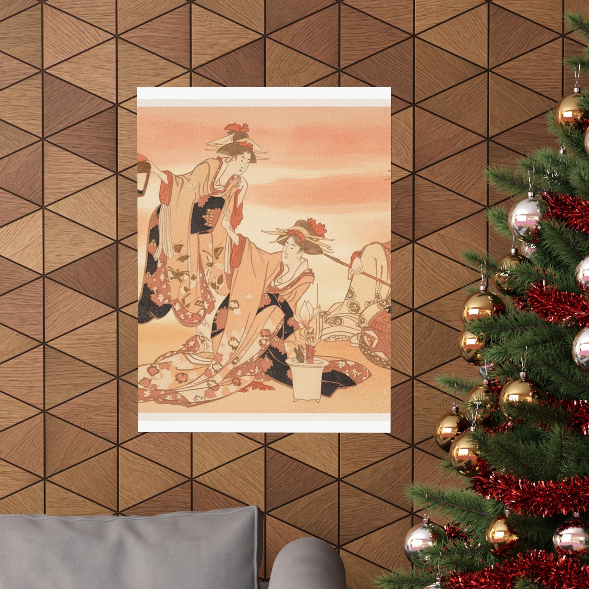 Southern Sunset — Three Young Ladies Visiting Together — Matte Poster