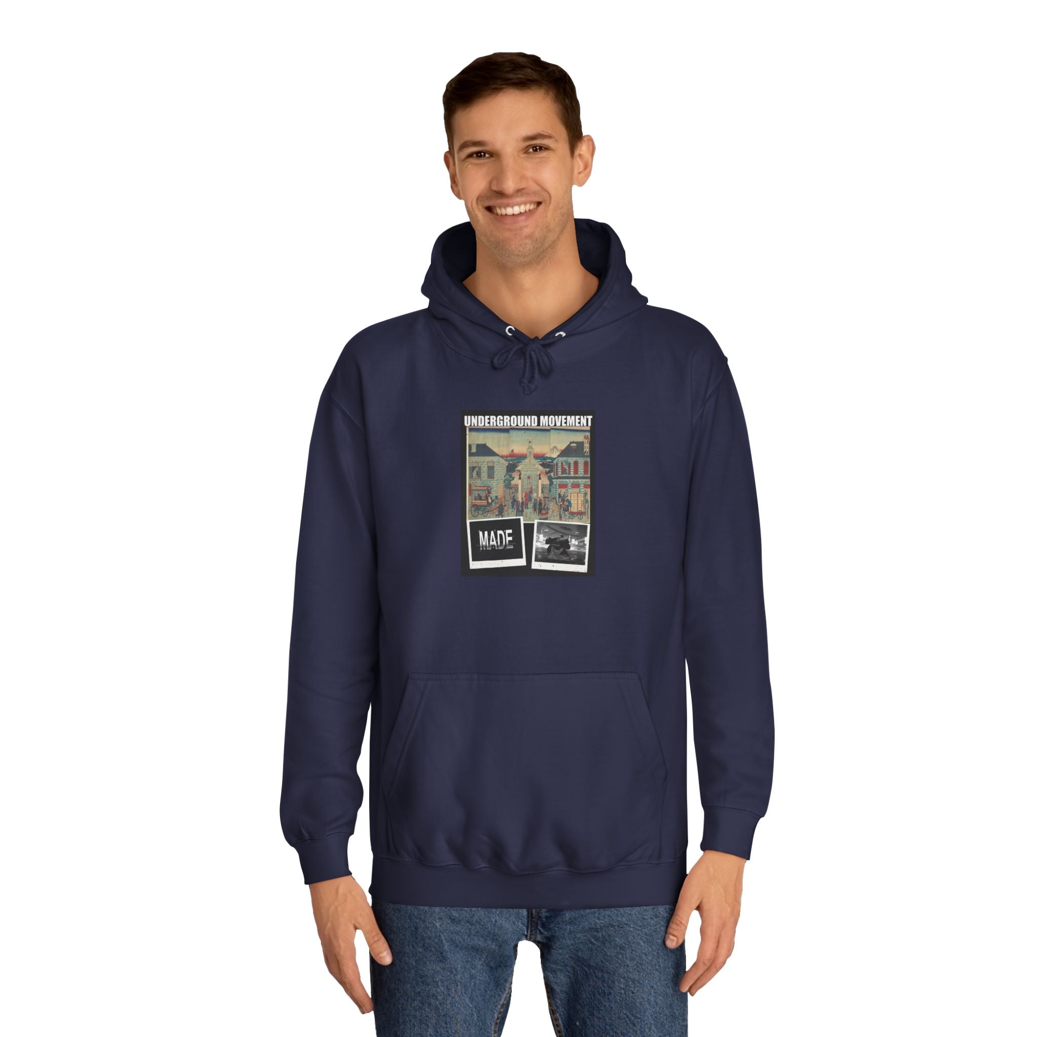 UNDERGROUND MOVEMENT | Illustration Of Foreign Residences And The Catholic Church In Yokohama (Yokohama Collage Tee — Hoodie