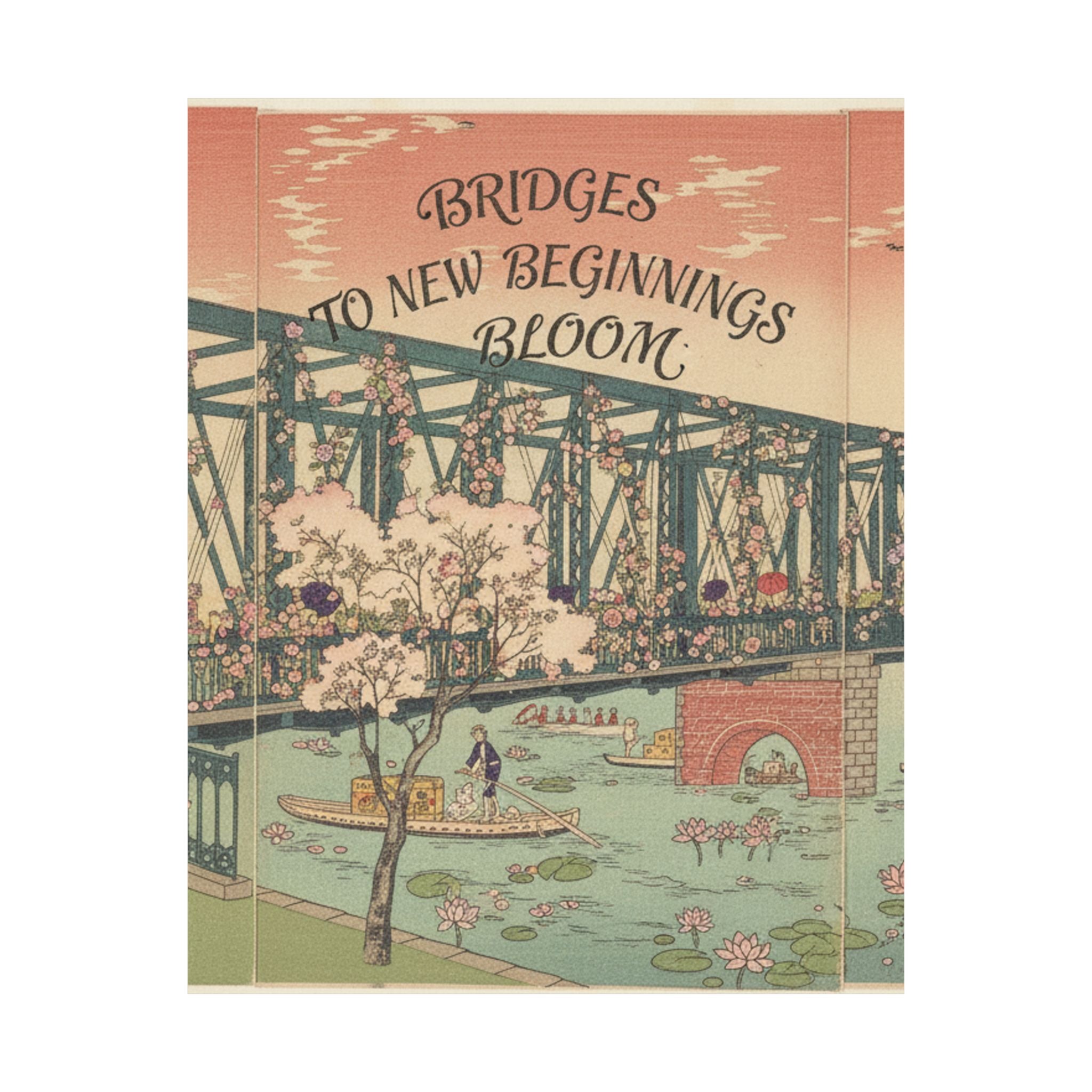 Affirmation — Illustration Of The Opening Of Azuma Bridge In Tokyo (Tokyo Meisho No Uchi Azuma — Matte Poster