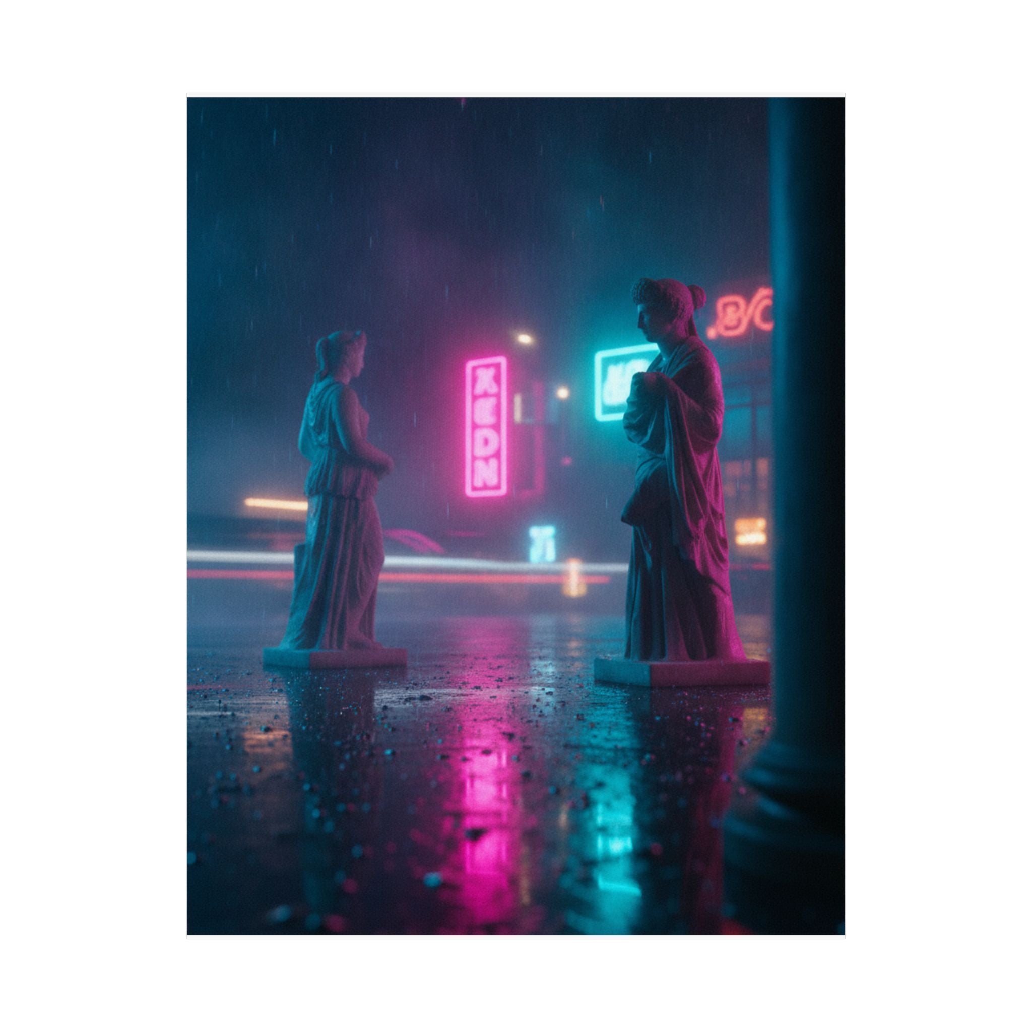 Neon Noir — Person — Matte Poster