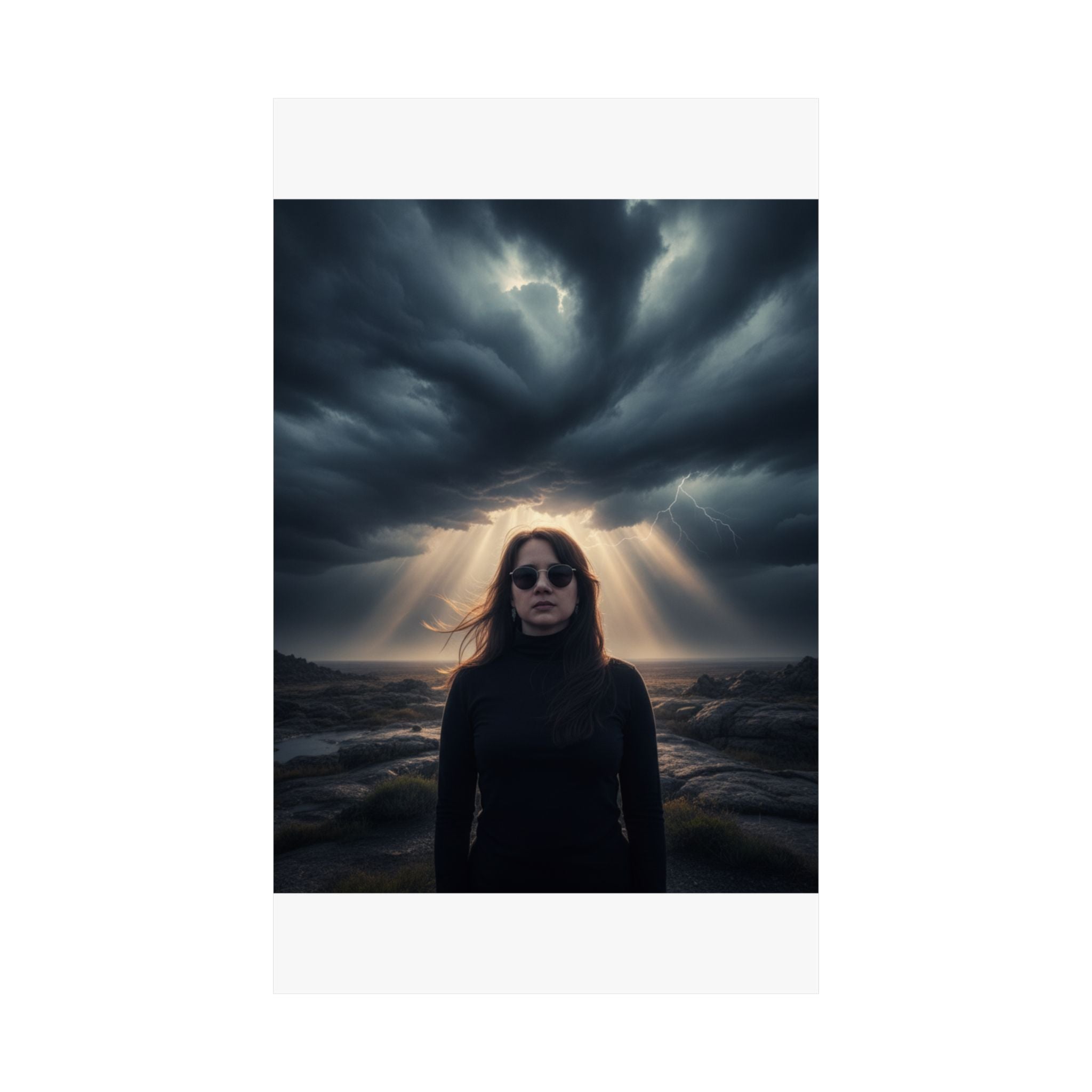 Dramatic Storm — Person — Matte Poster