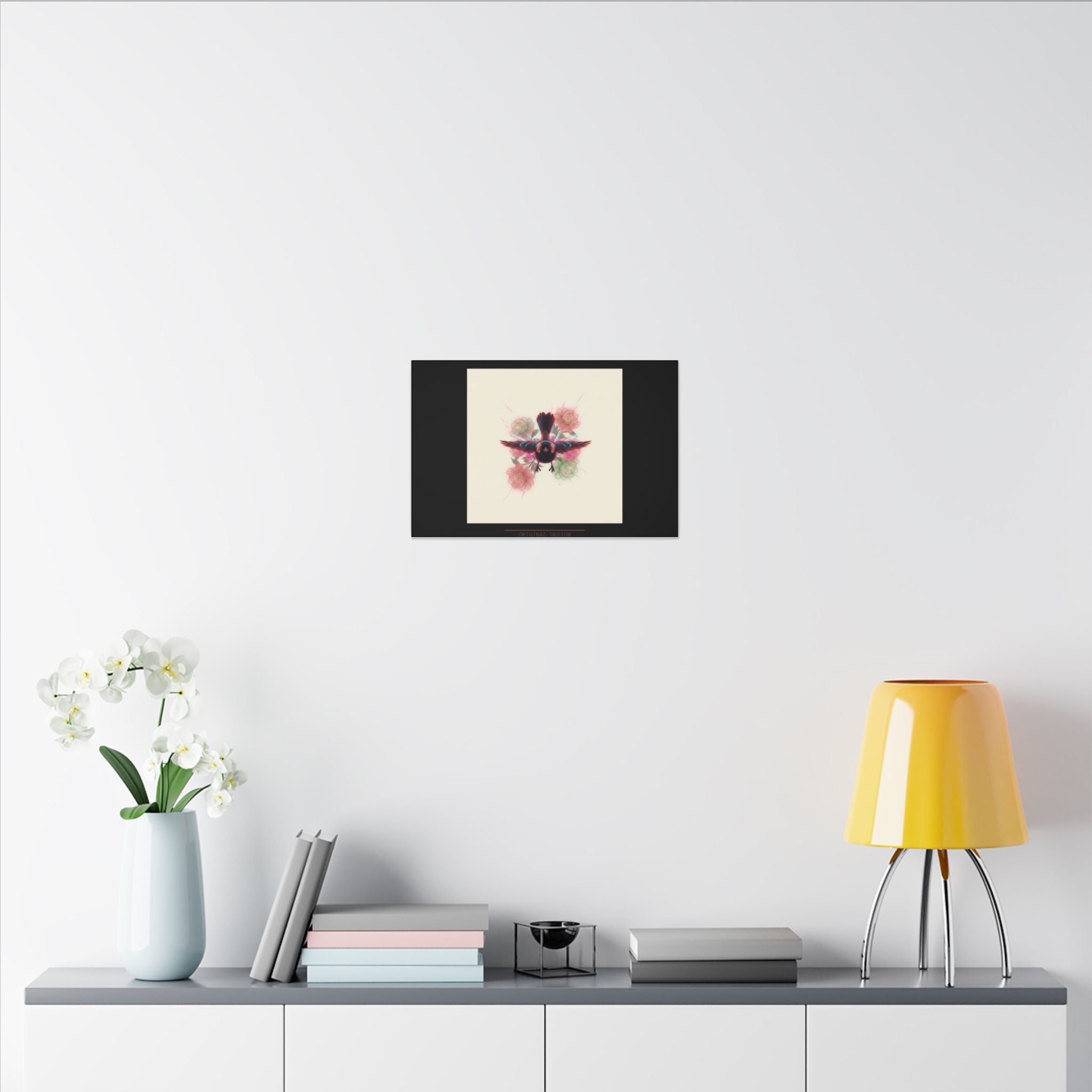 BRED IN THE CITY Flying Bird & Roses Matte Canvas