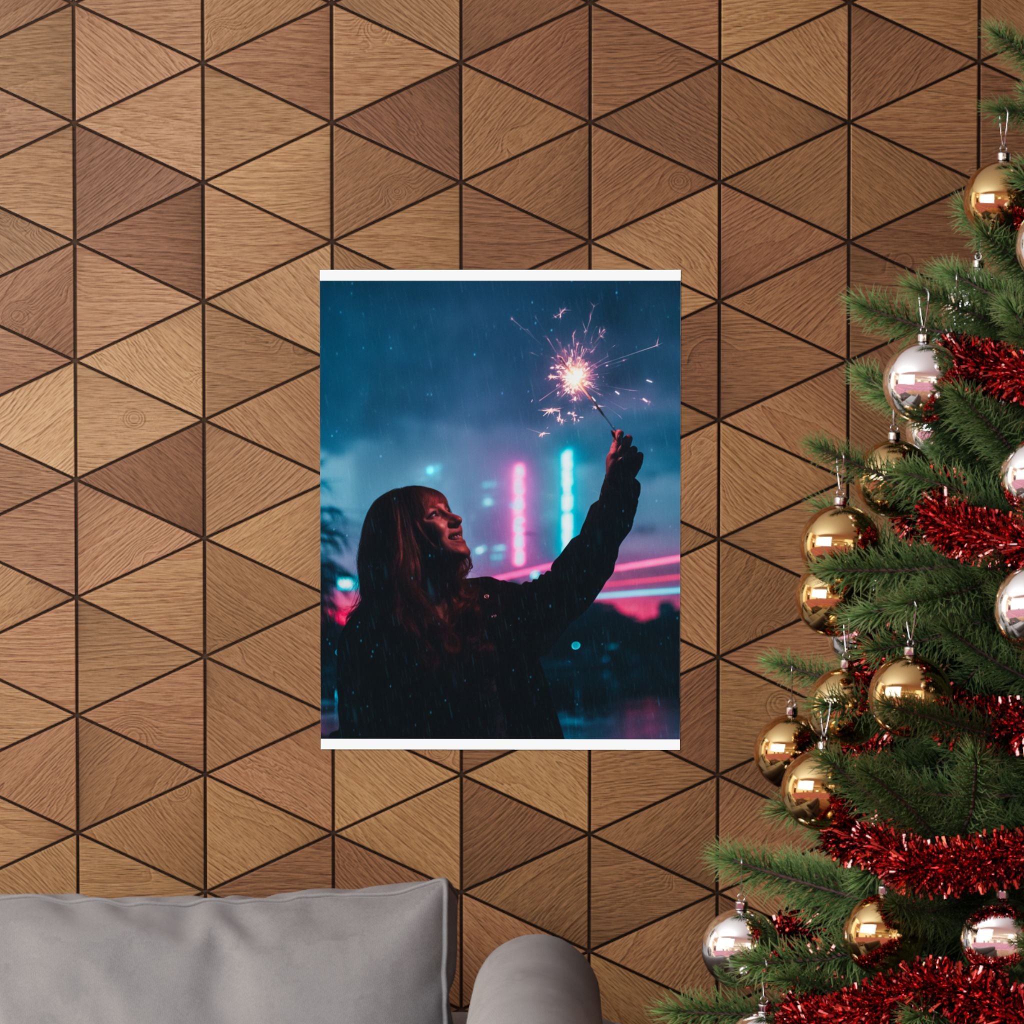 Neon Noir — Person — Matte Poster