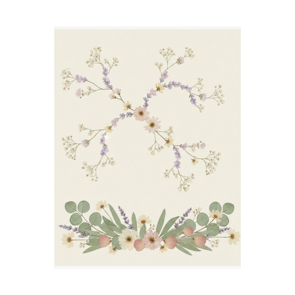 Pressed Lavender & Eucalyptus Garland Matte Poster