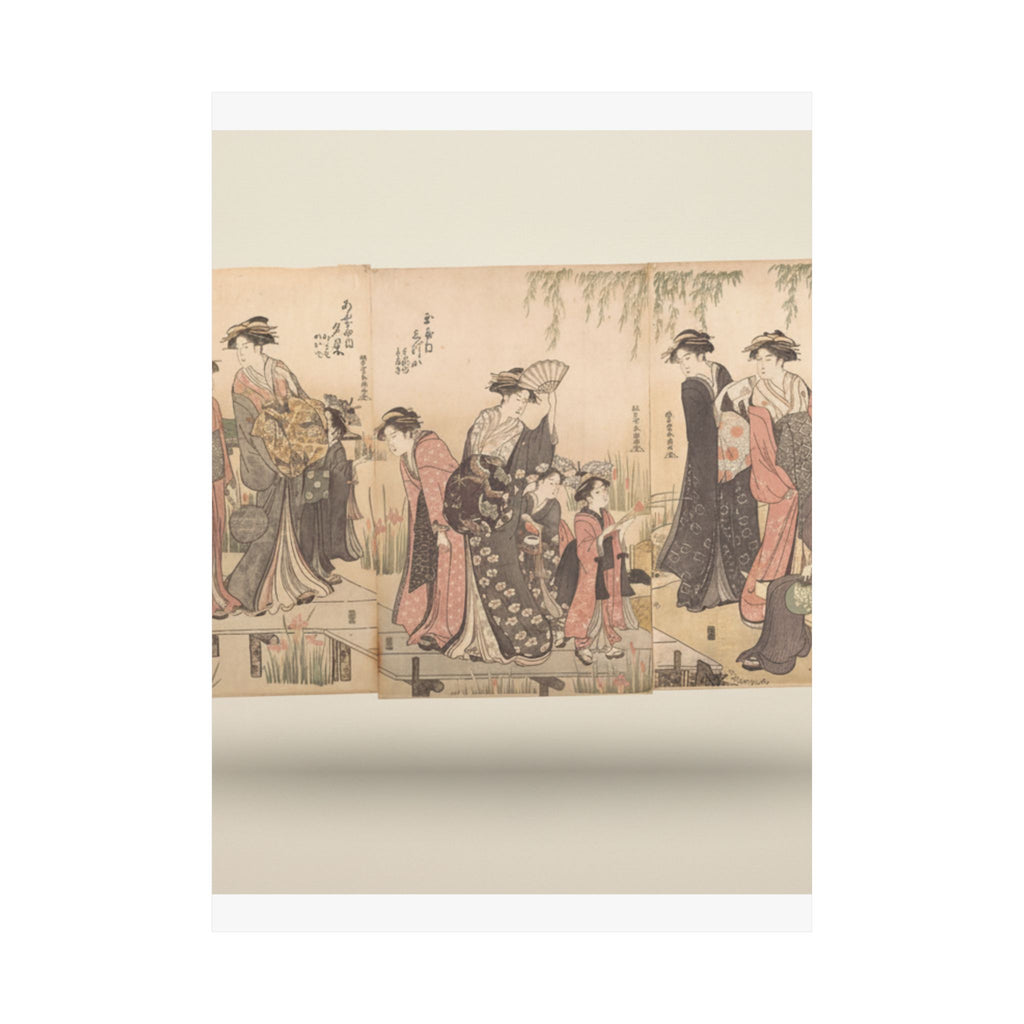 Product Marketing — Courtesans In An Iris Garden — Matte Poster
