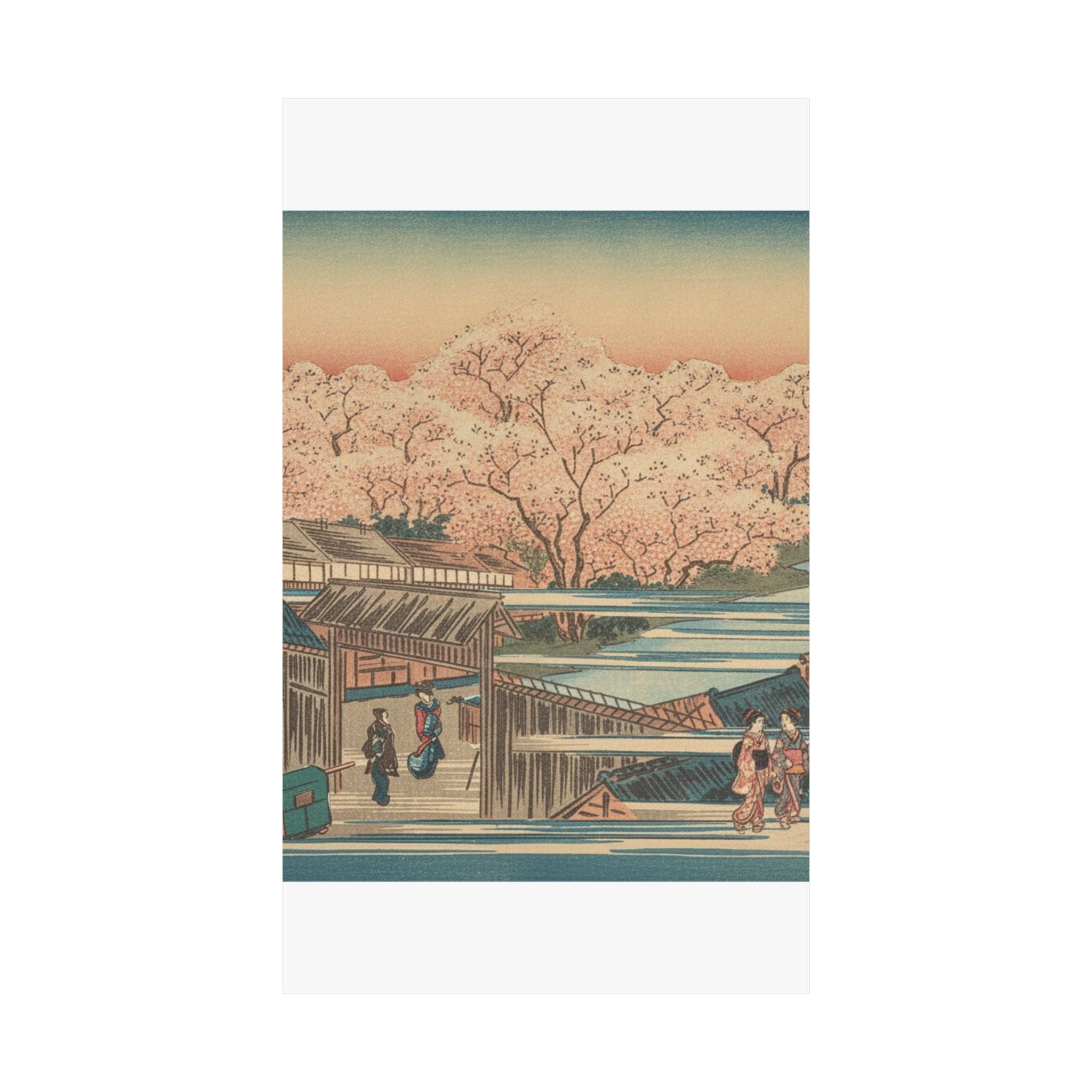 Scenic Nature — Morning Cherries At Yoshiwara — Matte Poster