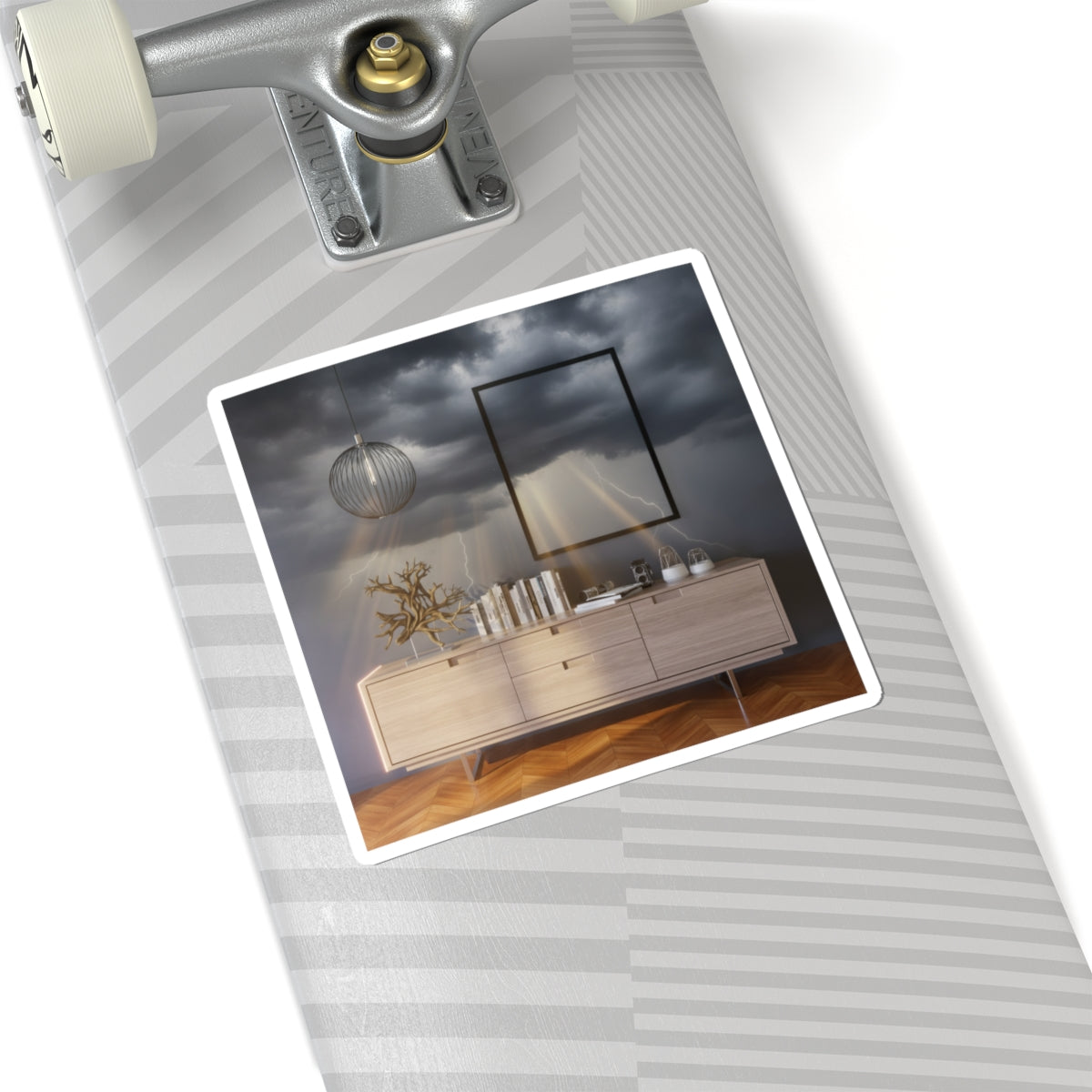Dramatic Storm — Interior — Kiss-Cut Sticker