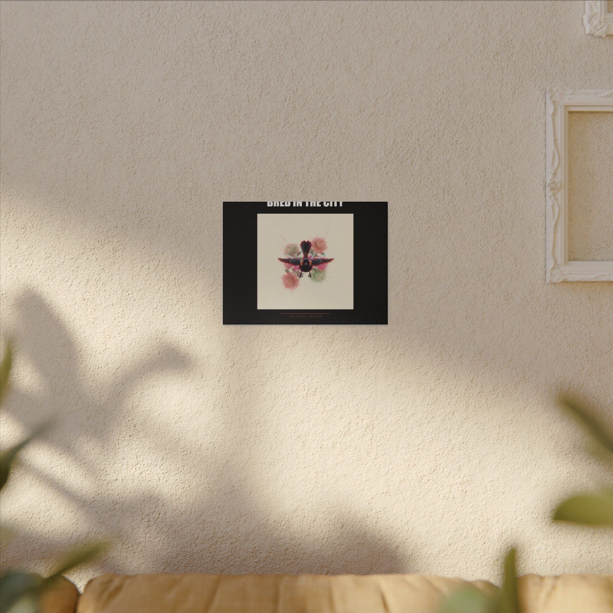 BRED IN THE CITY Flying Bird & Roses Matte Canvas