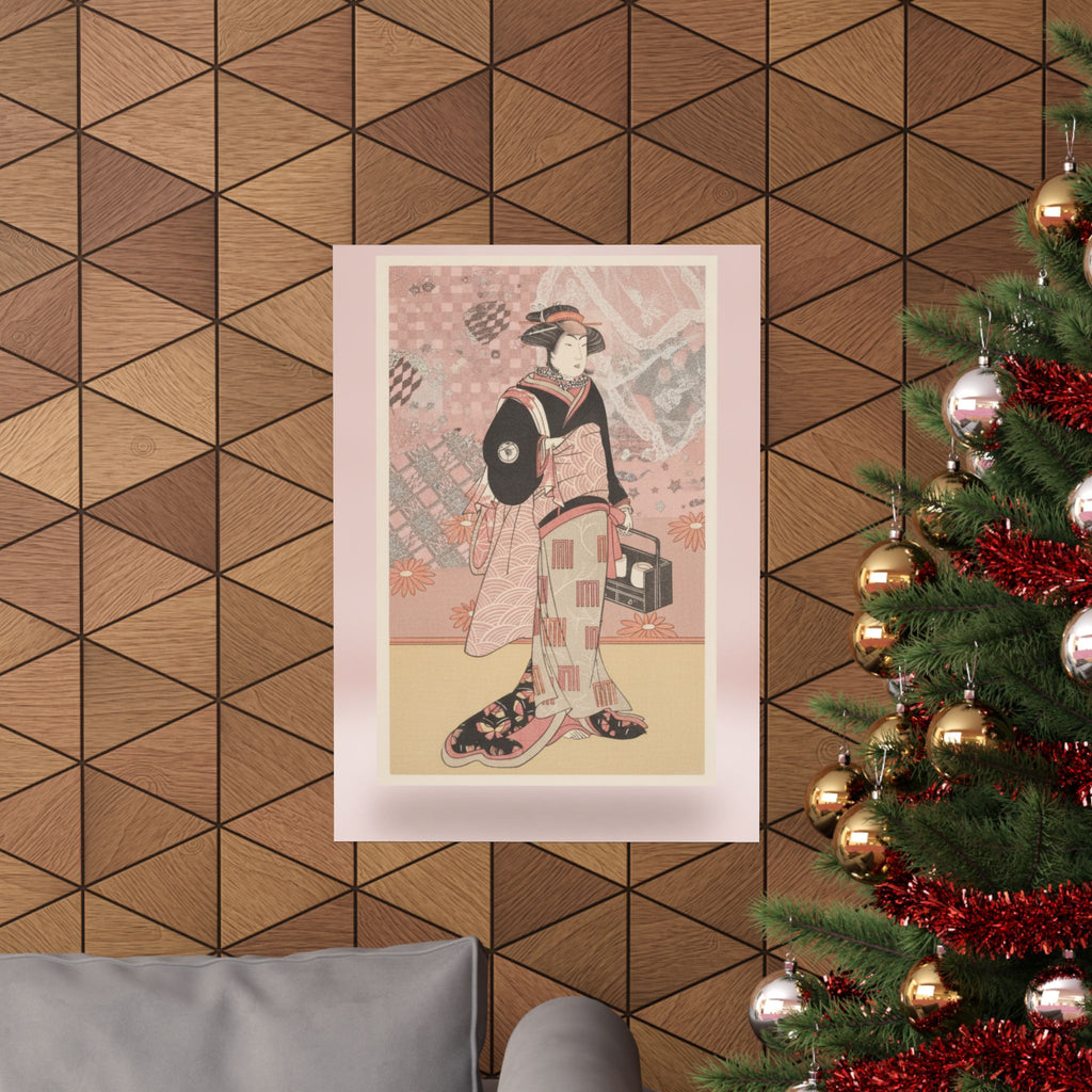 Product Marketing — The Actor Iwai Hanshiro Iv As A Woman In A Black Kimono — Matte Poster