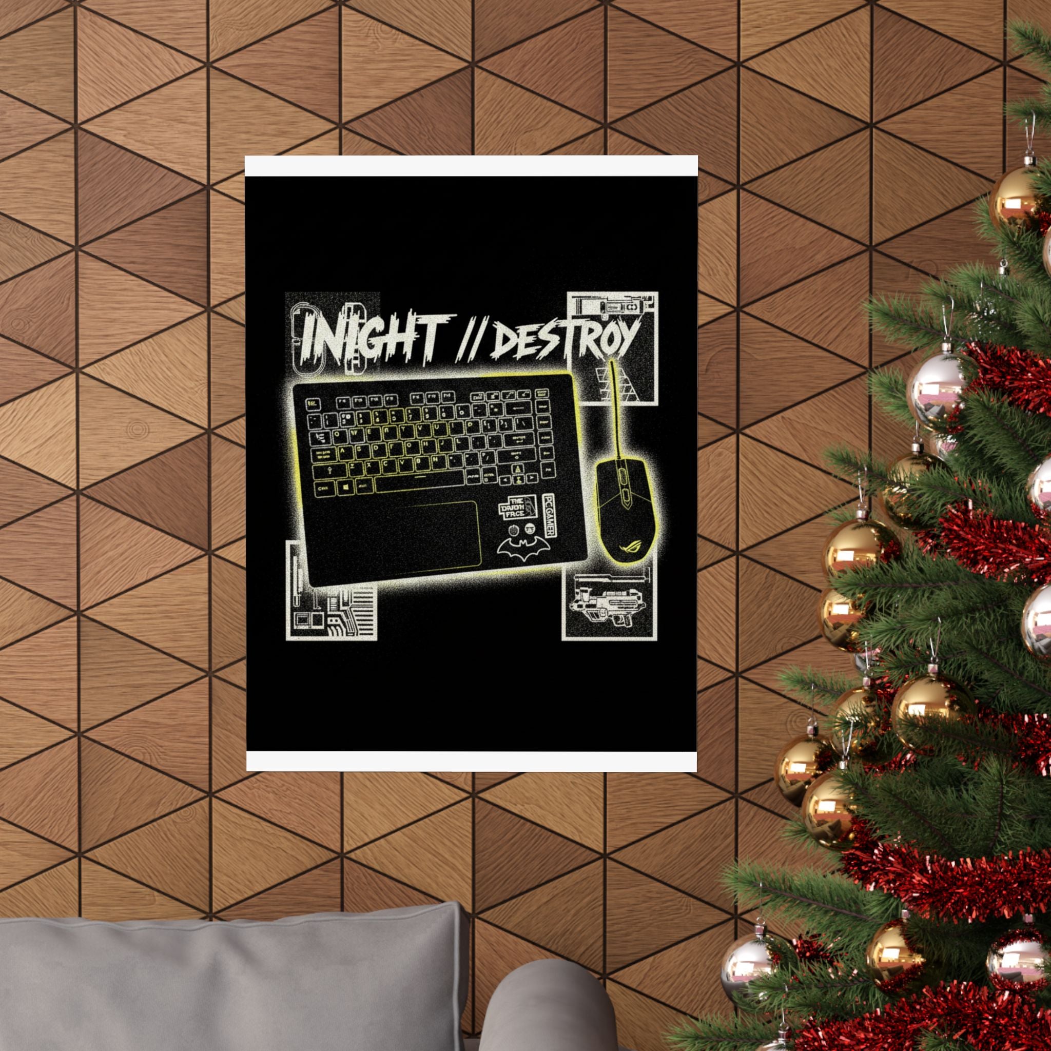 Streetwear Collage — Keyboard — Matte Poster