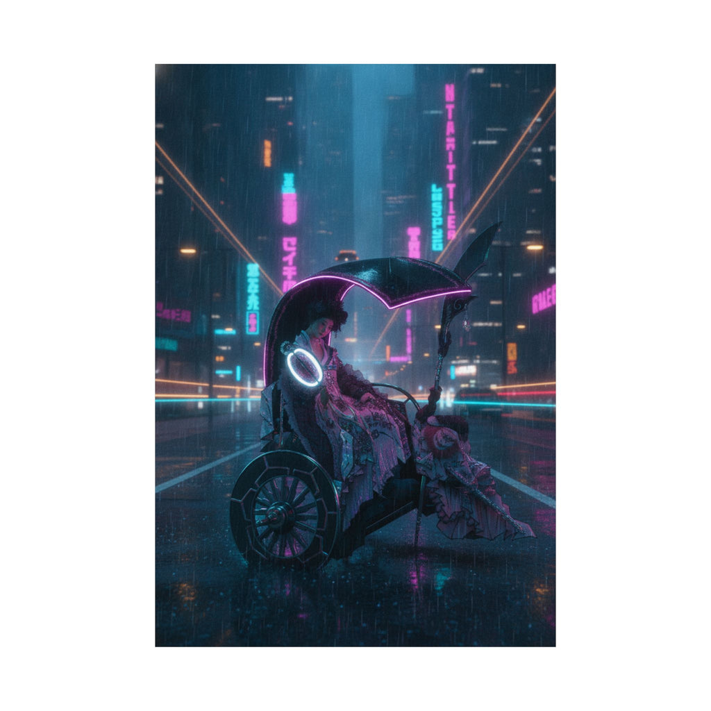 Neon Noir — Lady In A Chariot — Matte Poster