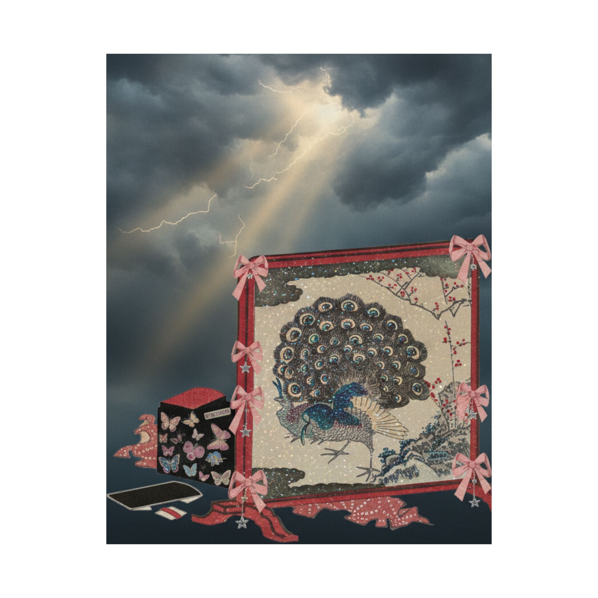Dramatic Storm — Screen And Lady'S Work-Box — Matte Poster