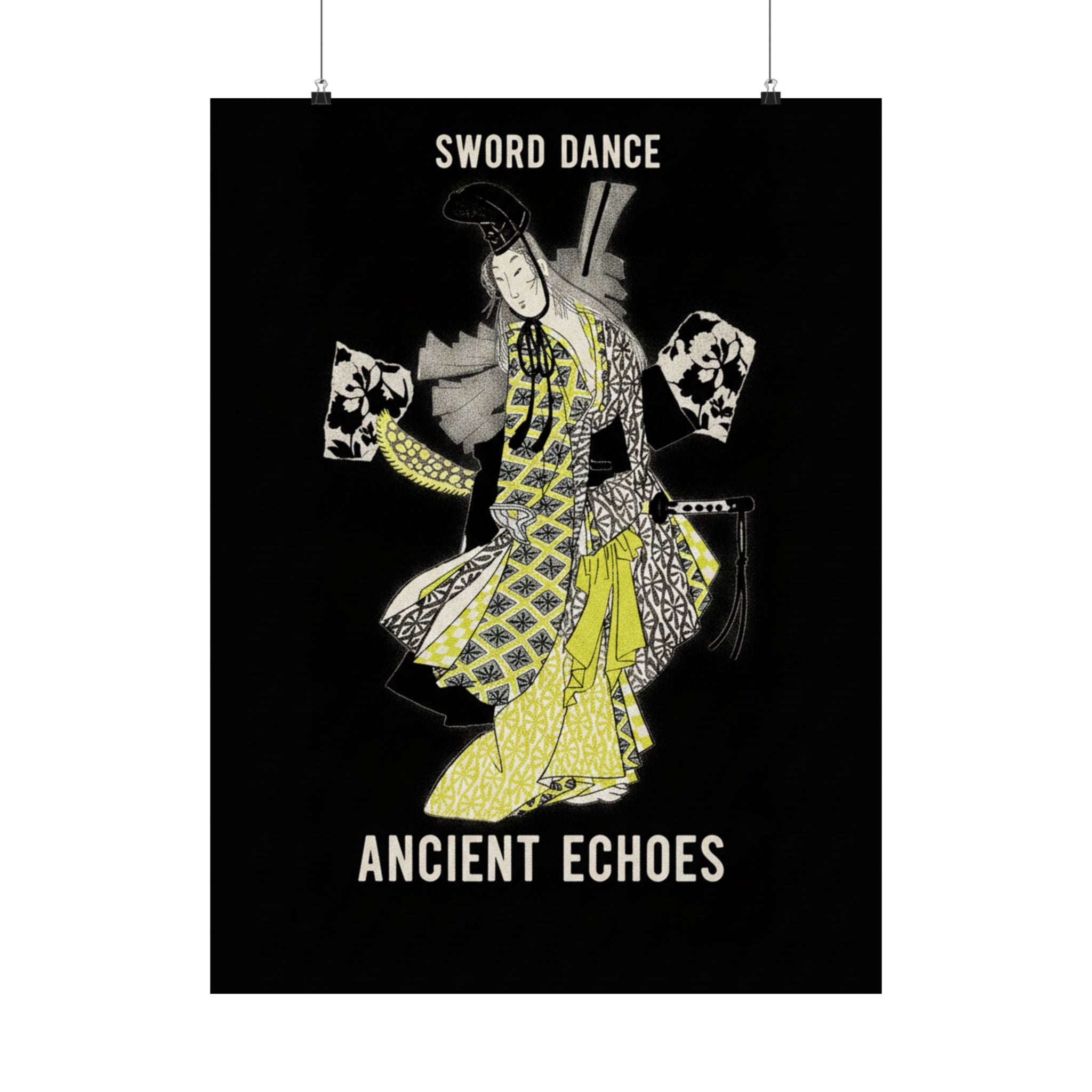 Streetwear Collage — Dancing Girl Wearing A Sword — Matte Poster