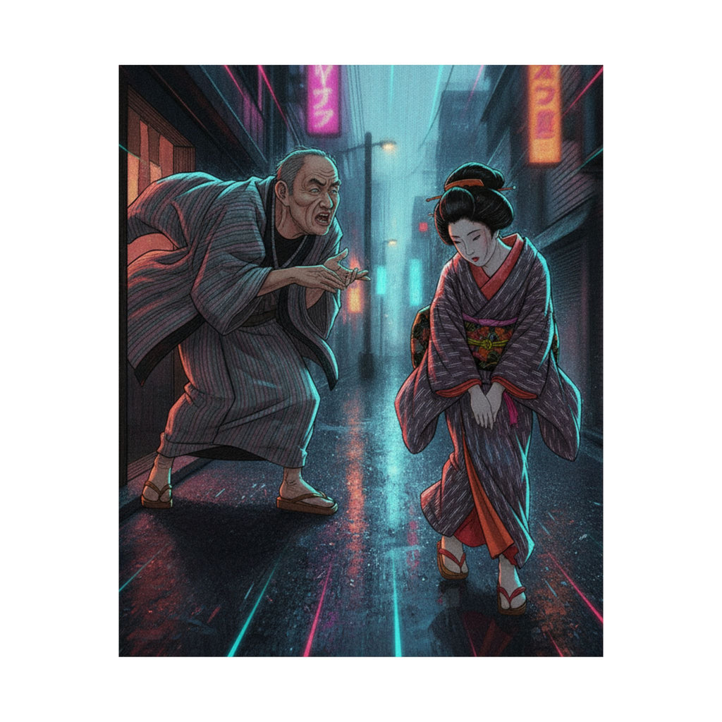 Fast Furious — "A Scolding" (Ochiyo), Illustration From Bugei Kurabu (Literary Club) — Matte Poster