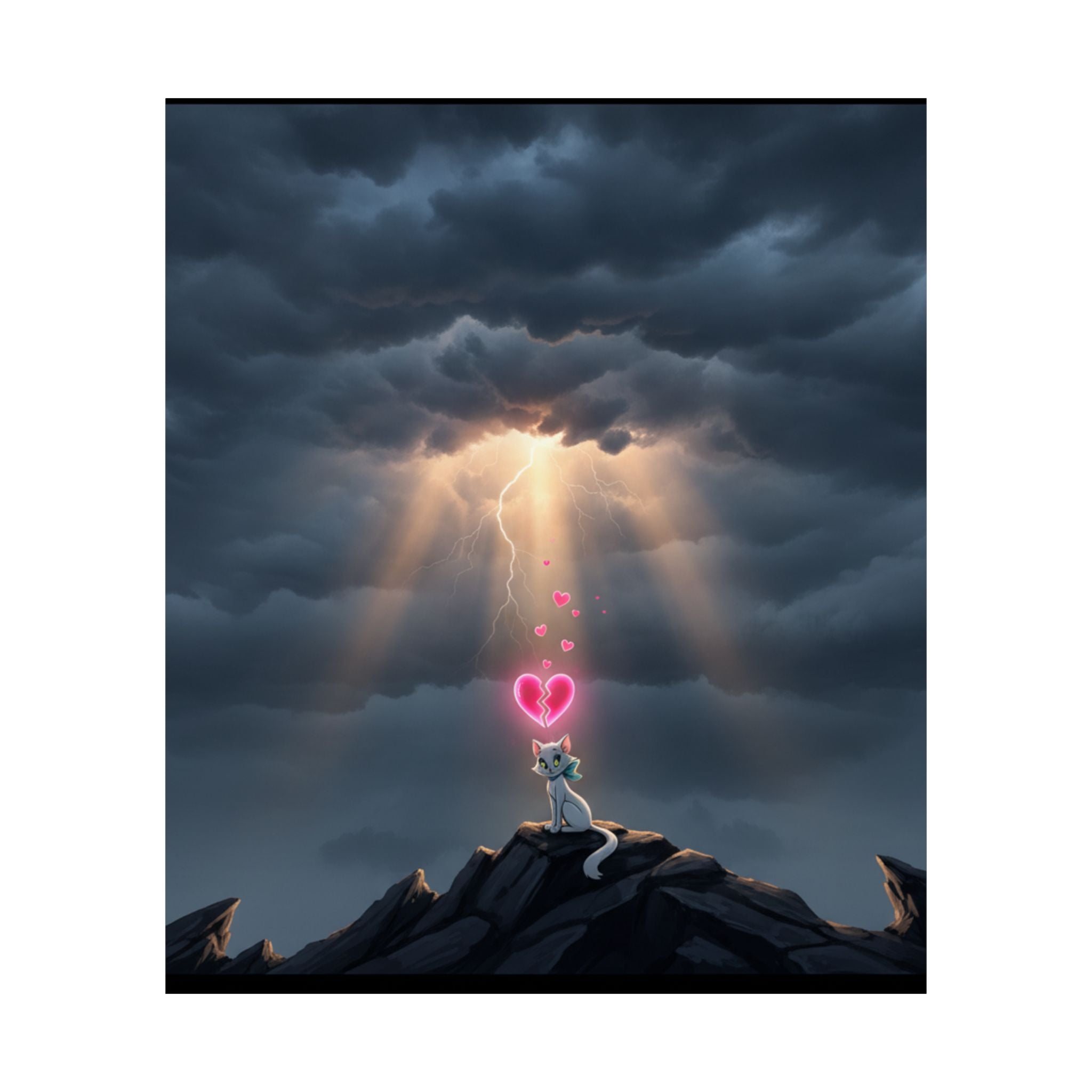 Dramatic Storm — Cat — Matte Poster