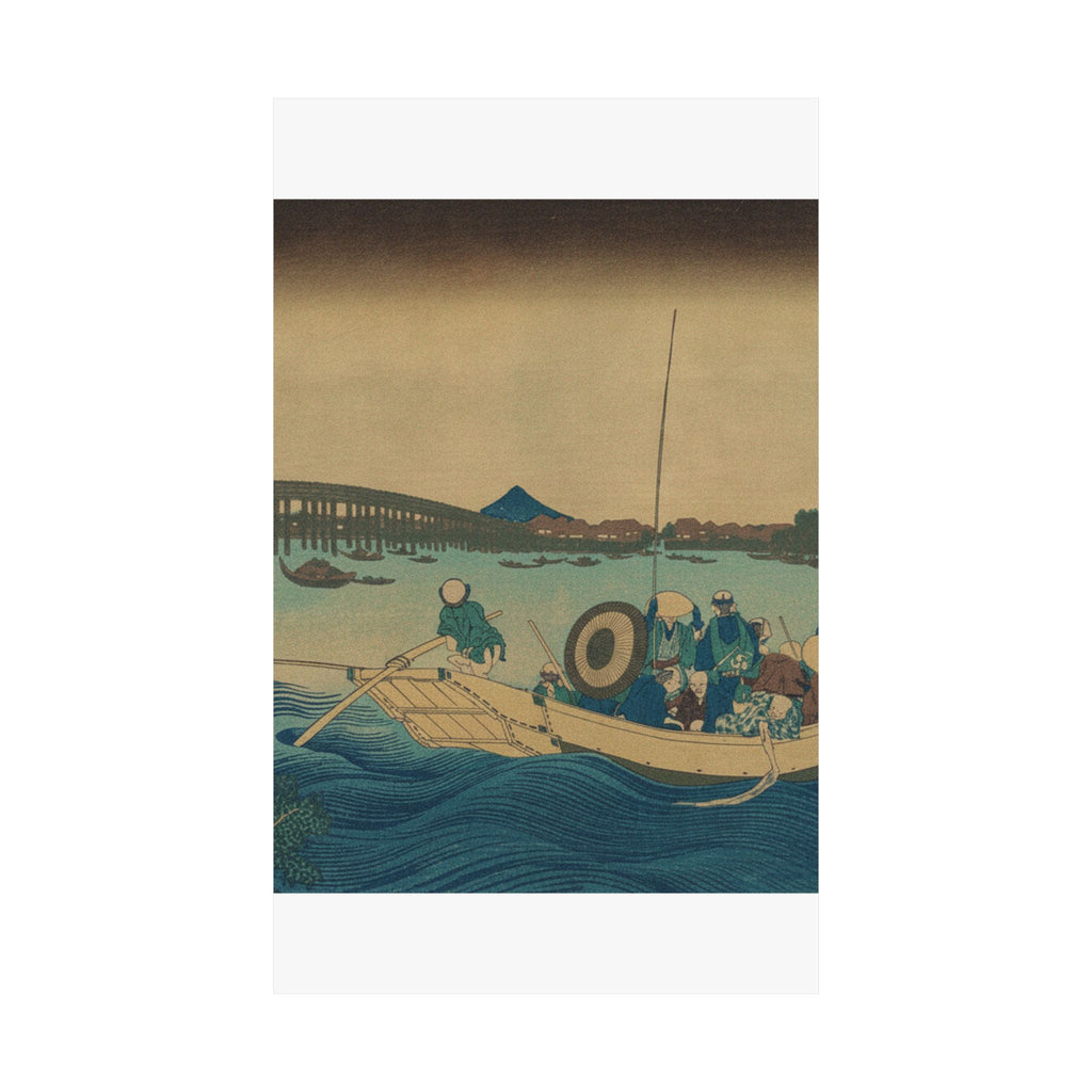 Cinematic — Viewing The Sunset Over Ryōgoku Bridge From The Onmayagashi Embankment (Onmayaga — Matte Poster