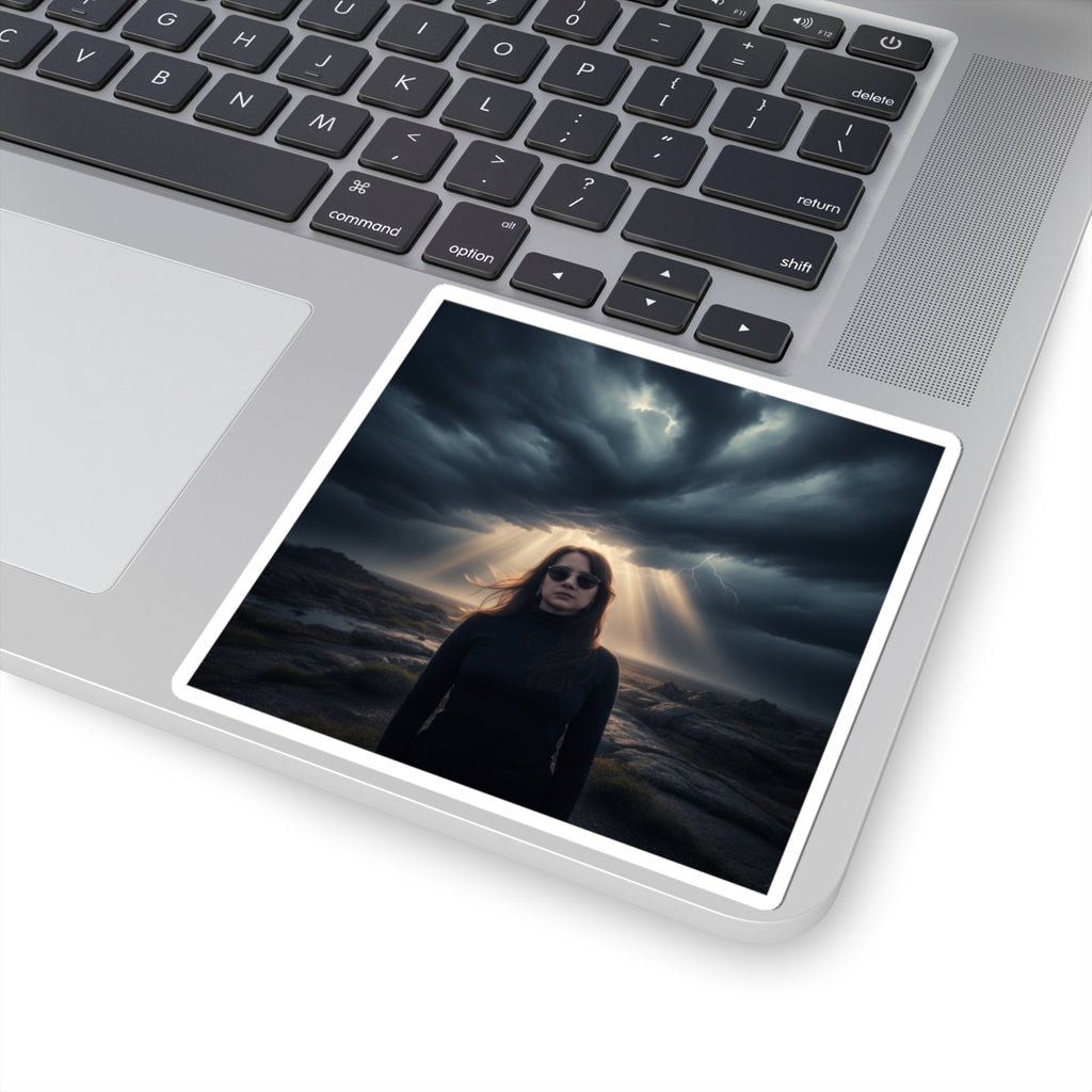 Dramatic Storm — Person — Kiss-Cut Sticker