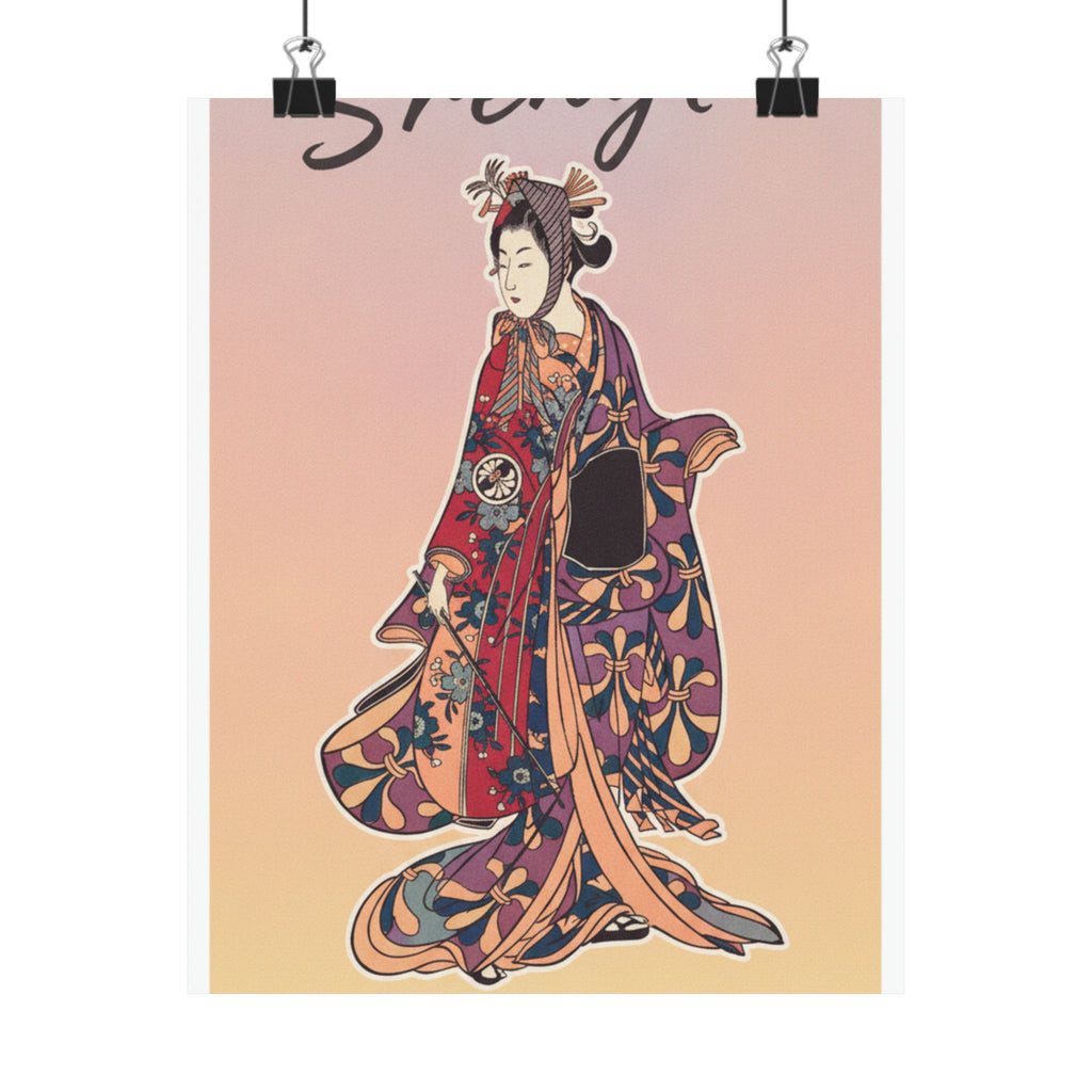 Affirmation — Segawa Kikunojō Ii As A Woman Standing — Matte Poster