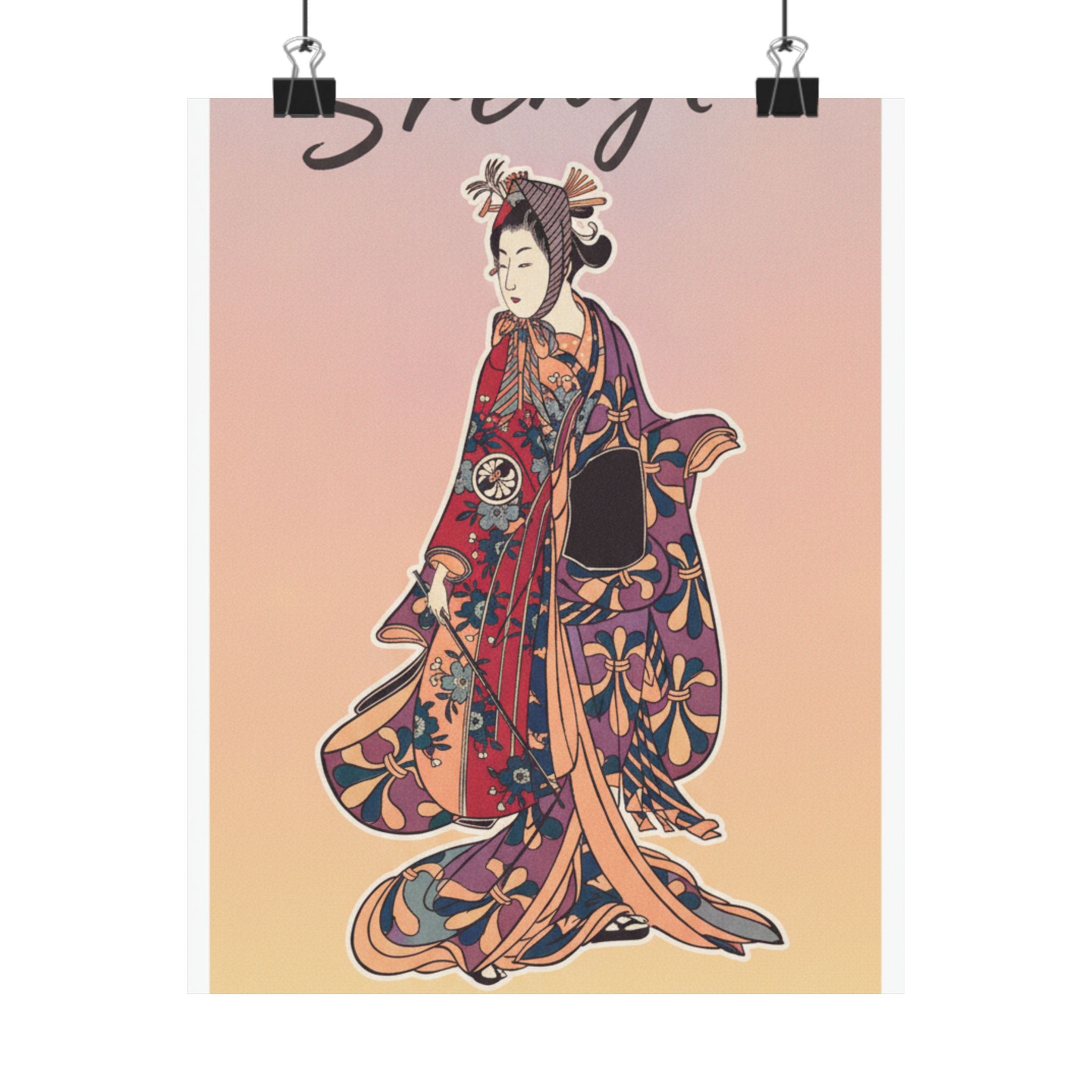 Affirmation — Segawa Kikunojō Ii As A Woman Standing — Matte Poster